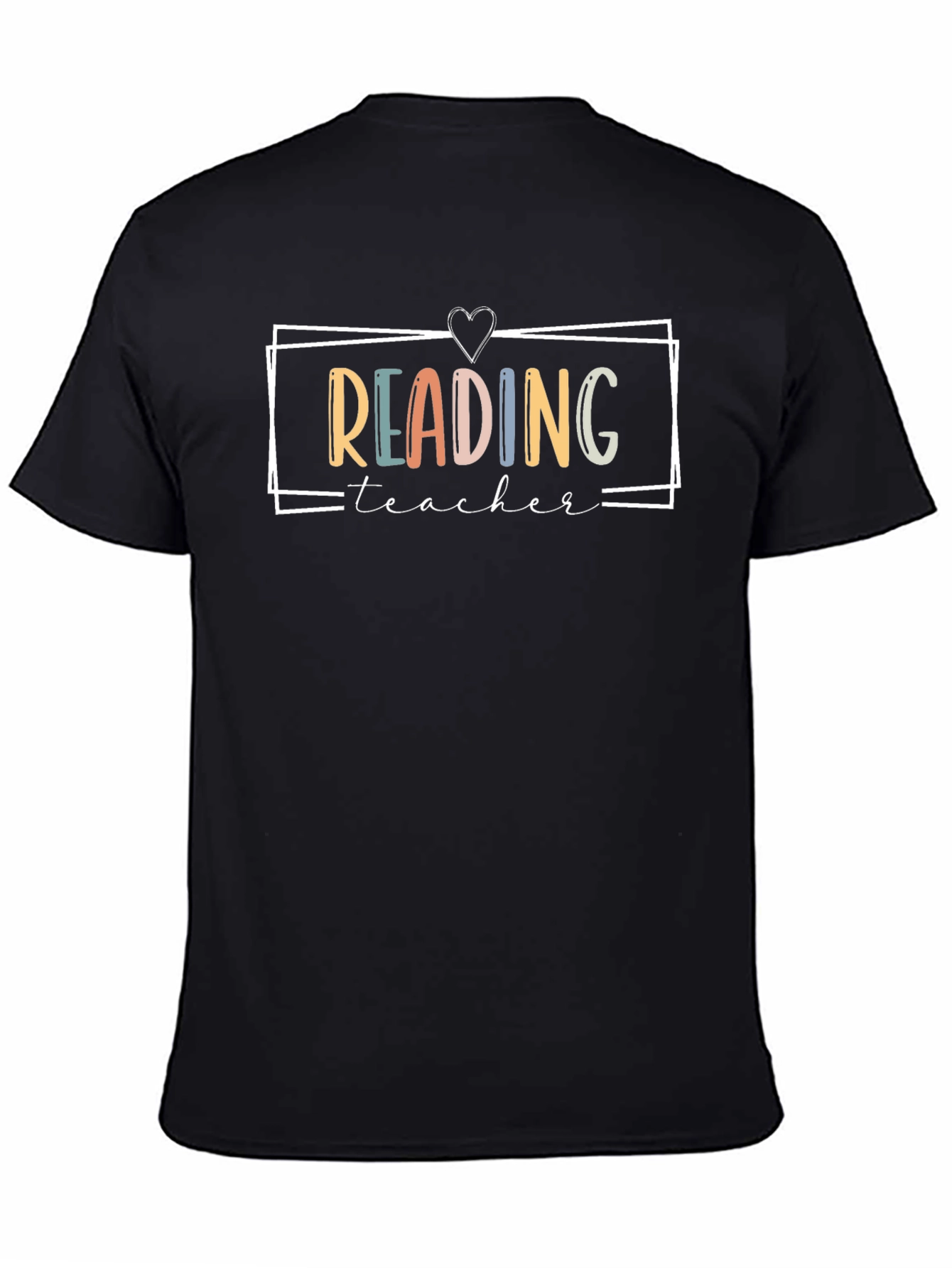 Reading Teacher Graphic Tee - Unisex Black T-Shirt