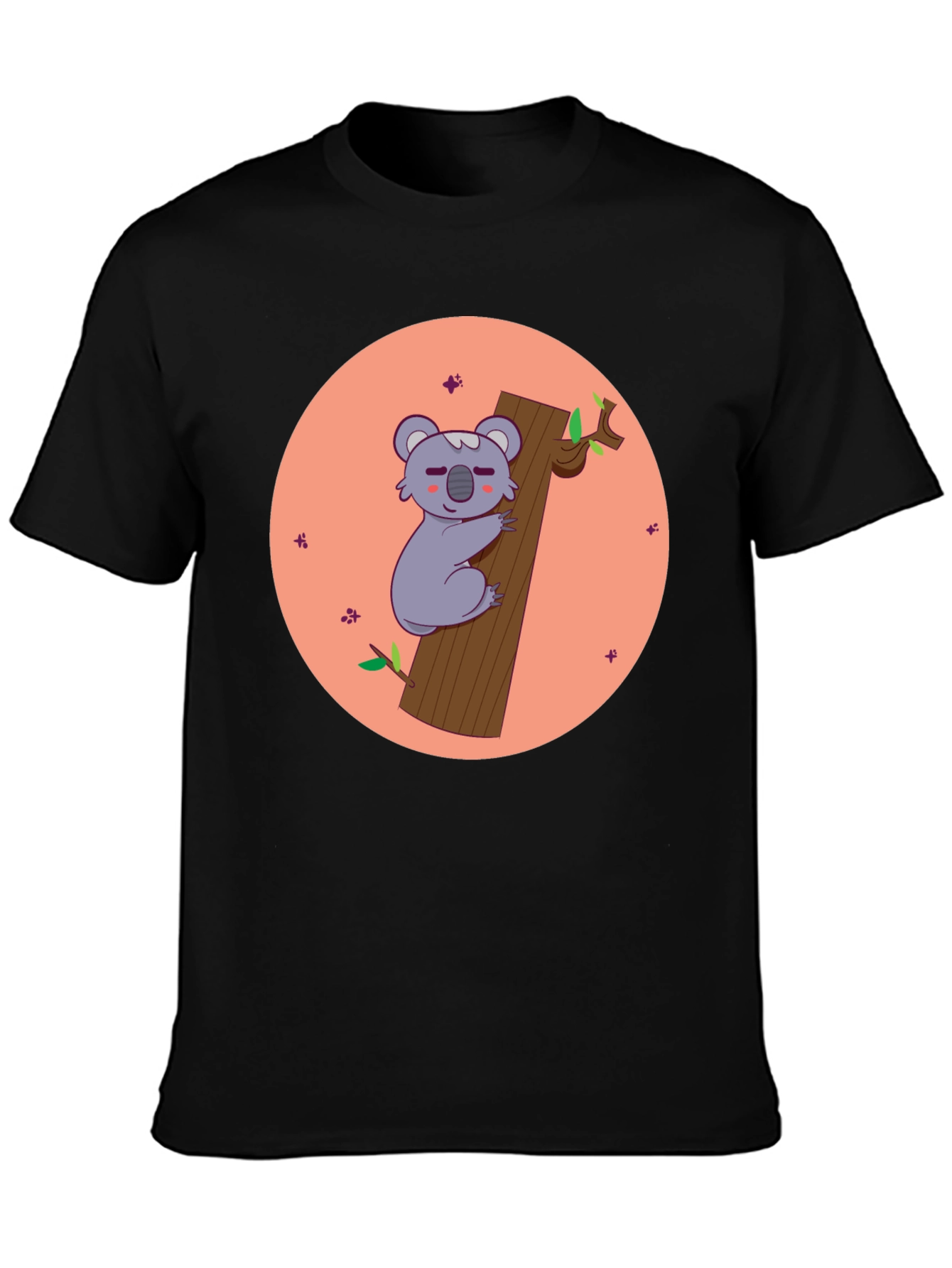 Koala Hugging Tree T-Shirt - Cute Cartoon Design