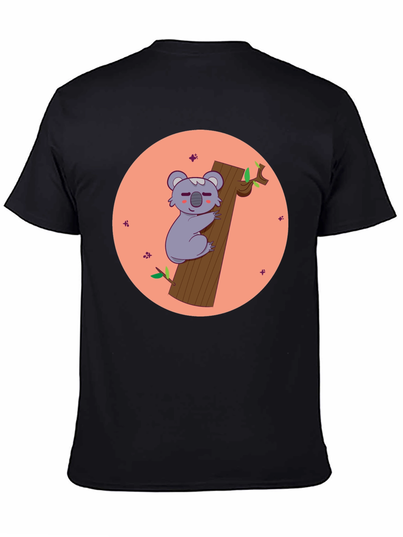 Koala Hugging Tree T-Shirt - Cute Cartoon Design