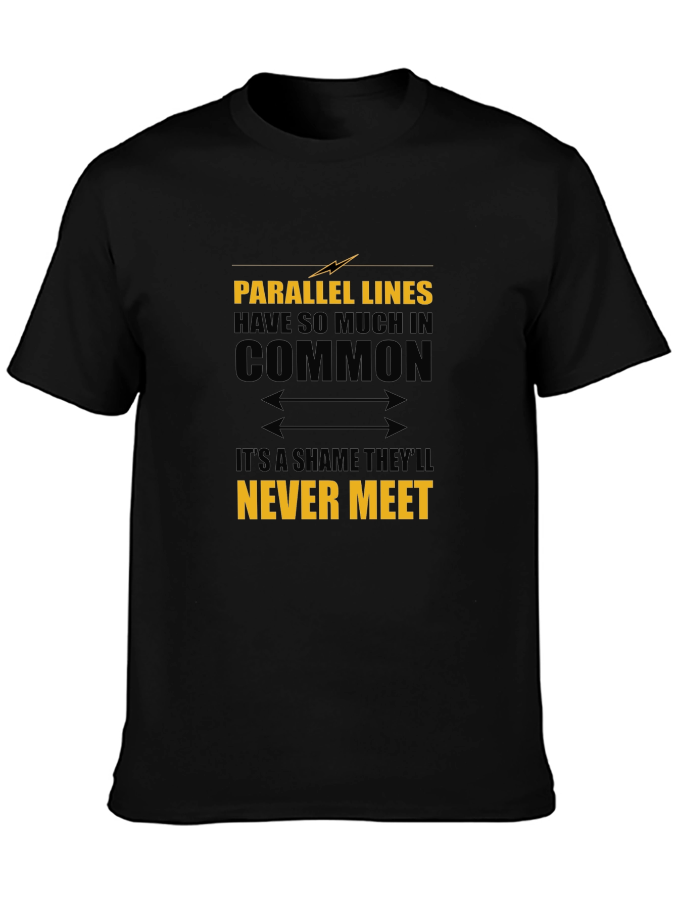 Parallel Lines Graphic T-Shirt - Black