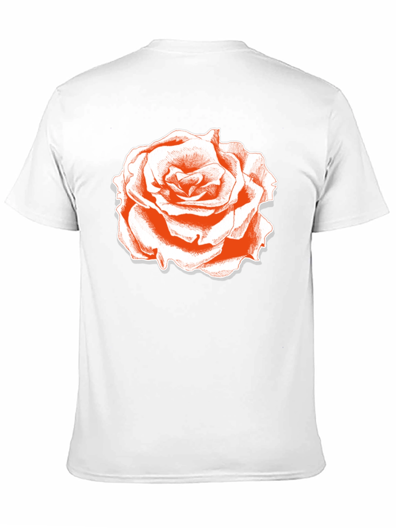 Rose Graphic Tee - Classic Black Cotton T-Shirt