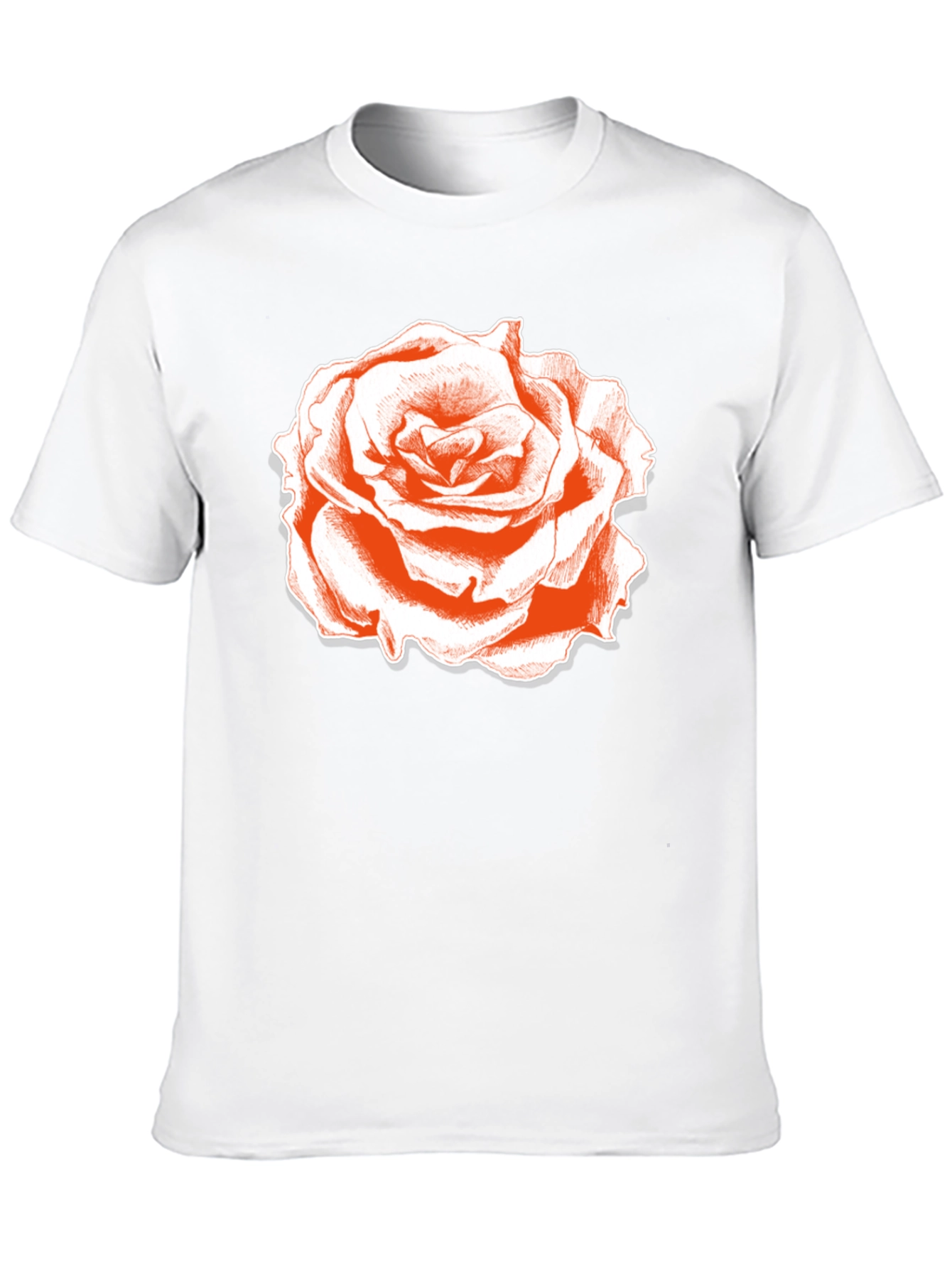 Rose Graphic Tee - Classic Black Cotton T-Shirt