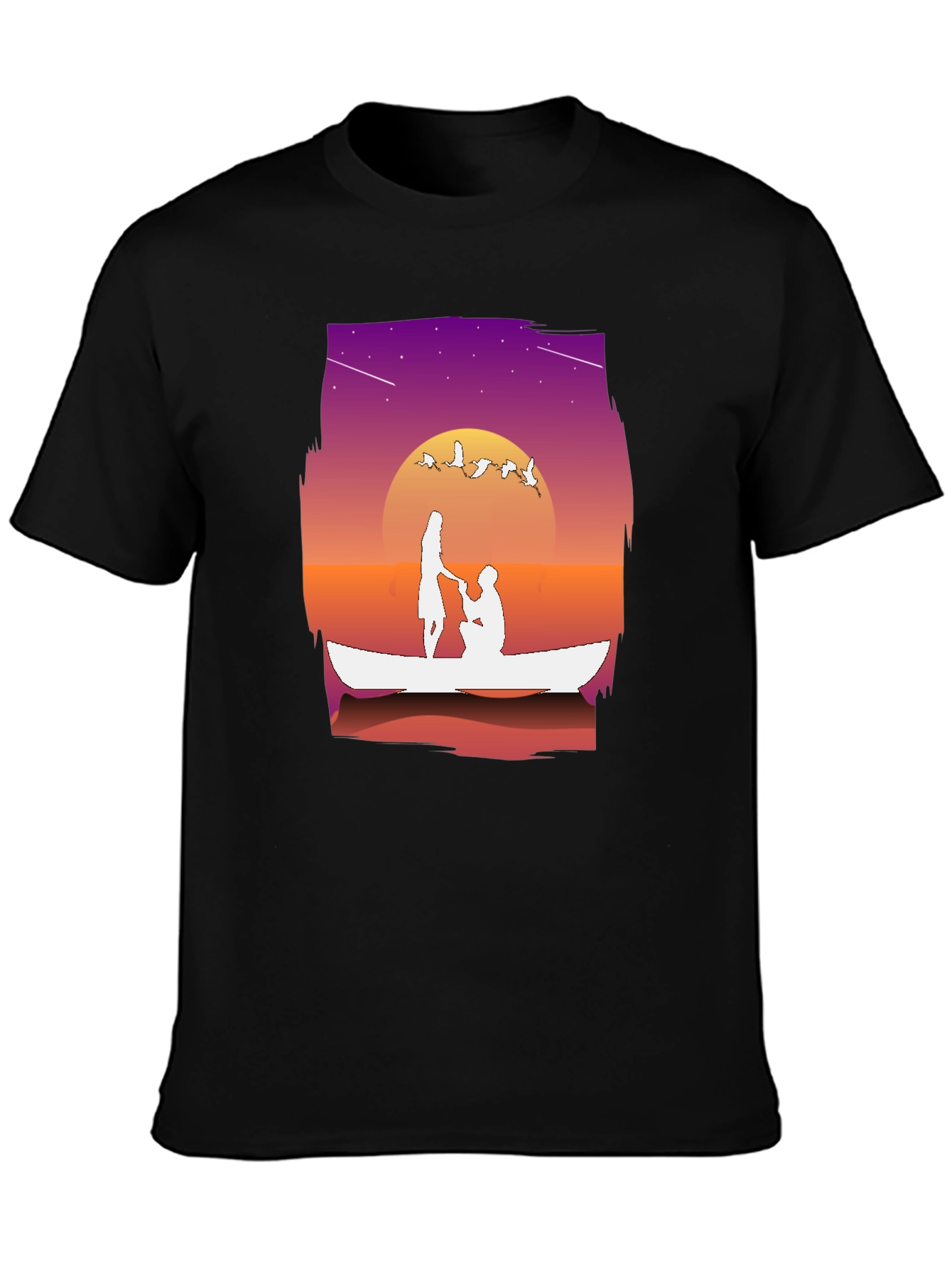 Romantic Proposal Boat Ride Graphic Tee
