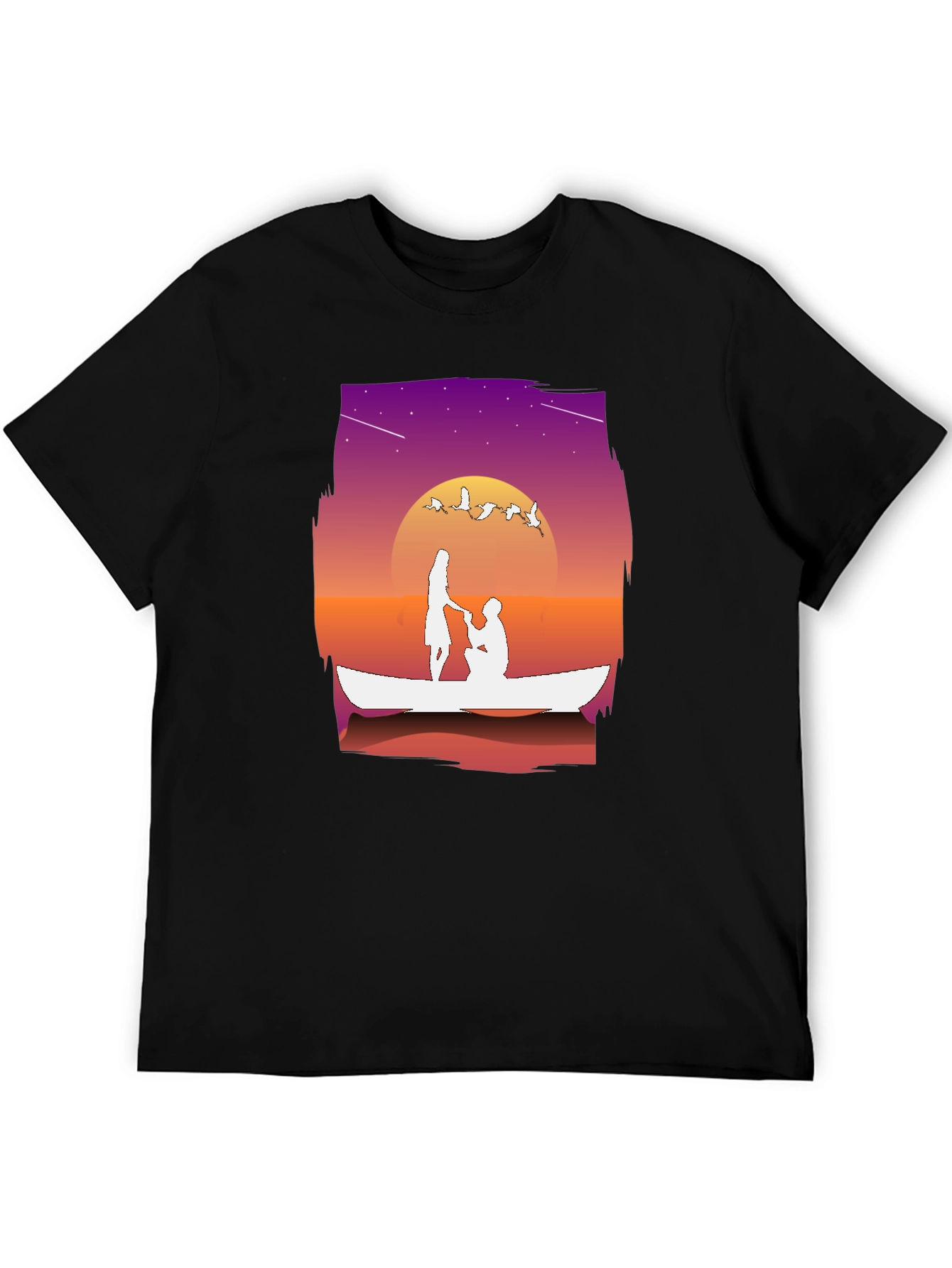 Romantic Proposal Boat Ride Graphic Tee
