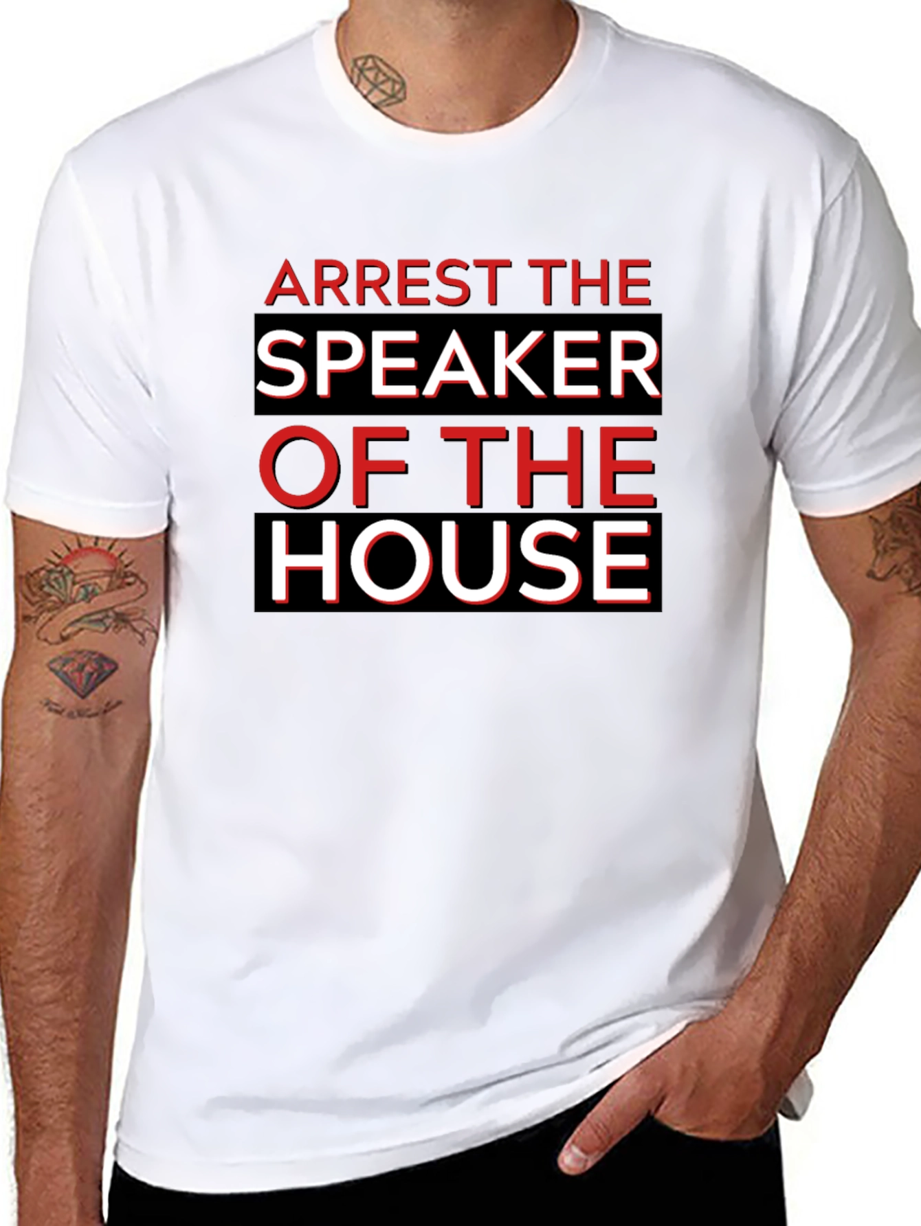 Arrest The Speaker of The House Black T-Shirt