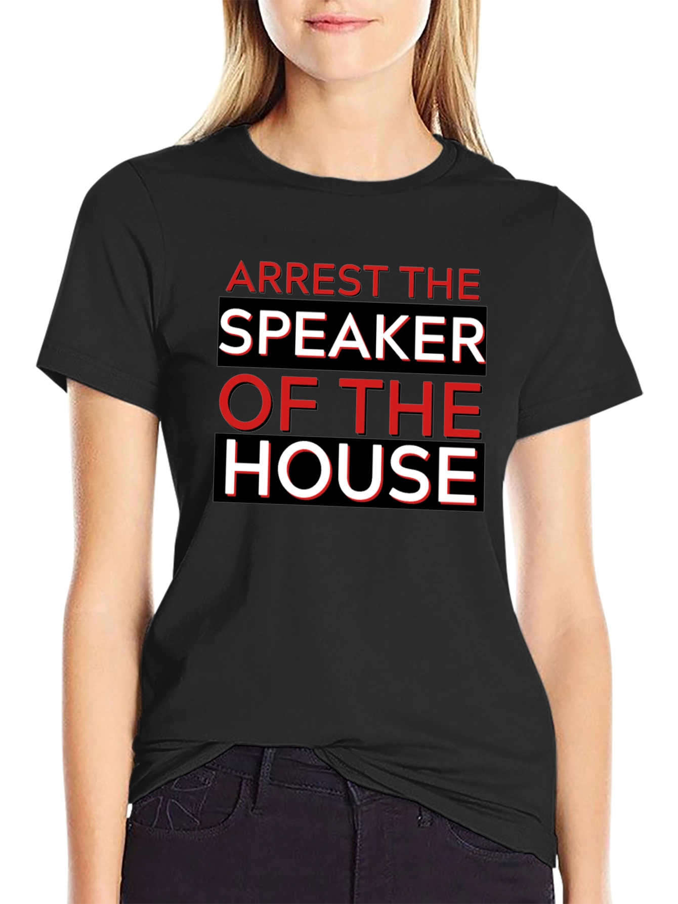 Arrest The Speaker of The House Black T-Shirt