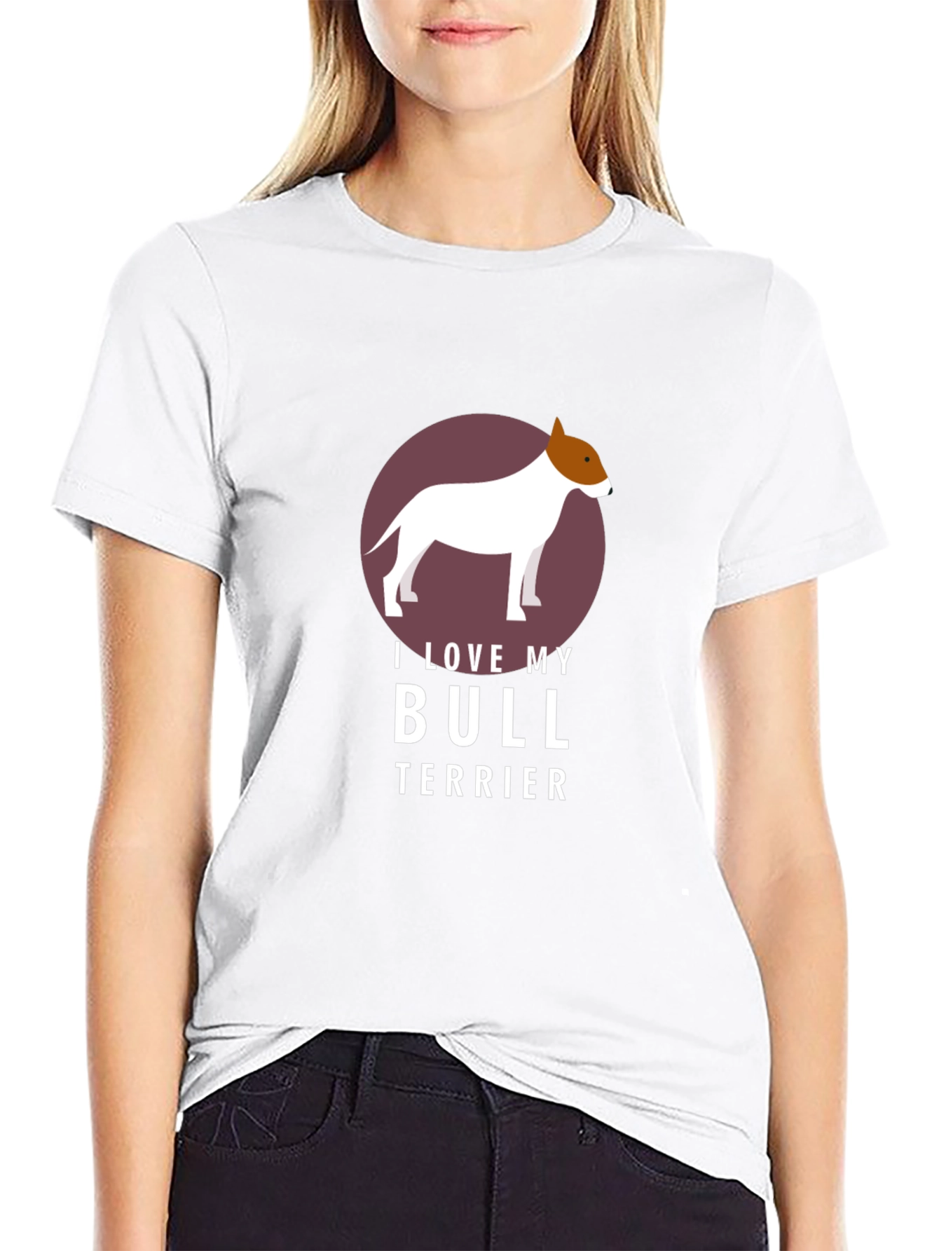 I Love My Bull Terrier Graphic T-Shirt