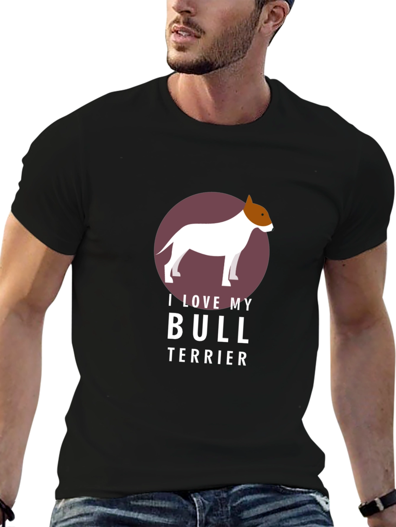 I Love My Bull Terrier Graphic T-Shirt