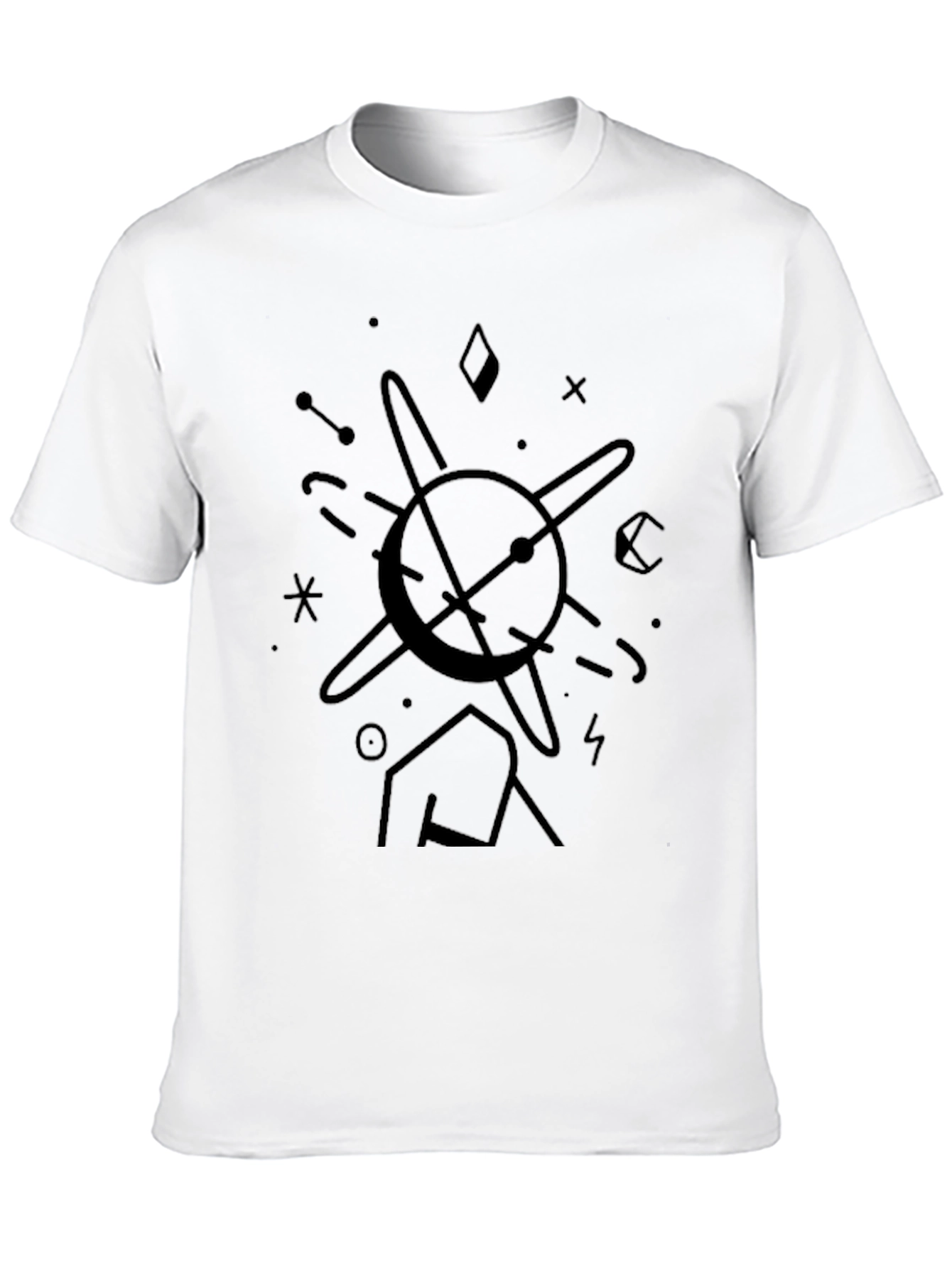 Abstract Graphic Black T-Shirt - Modern Art Tee