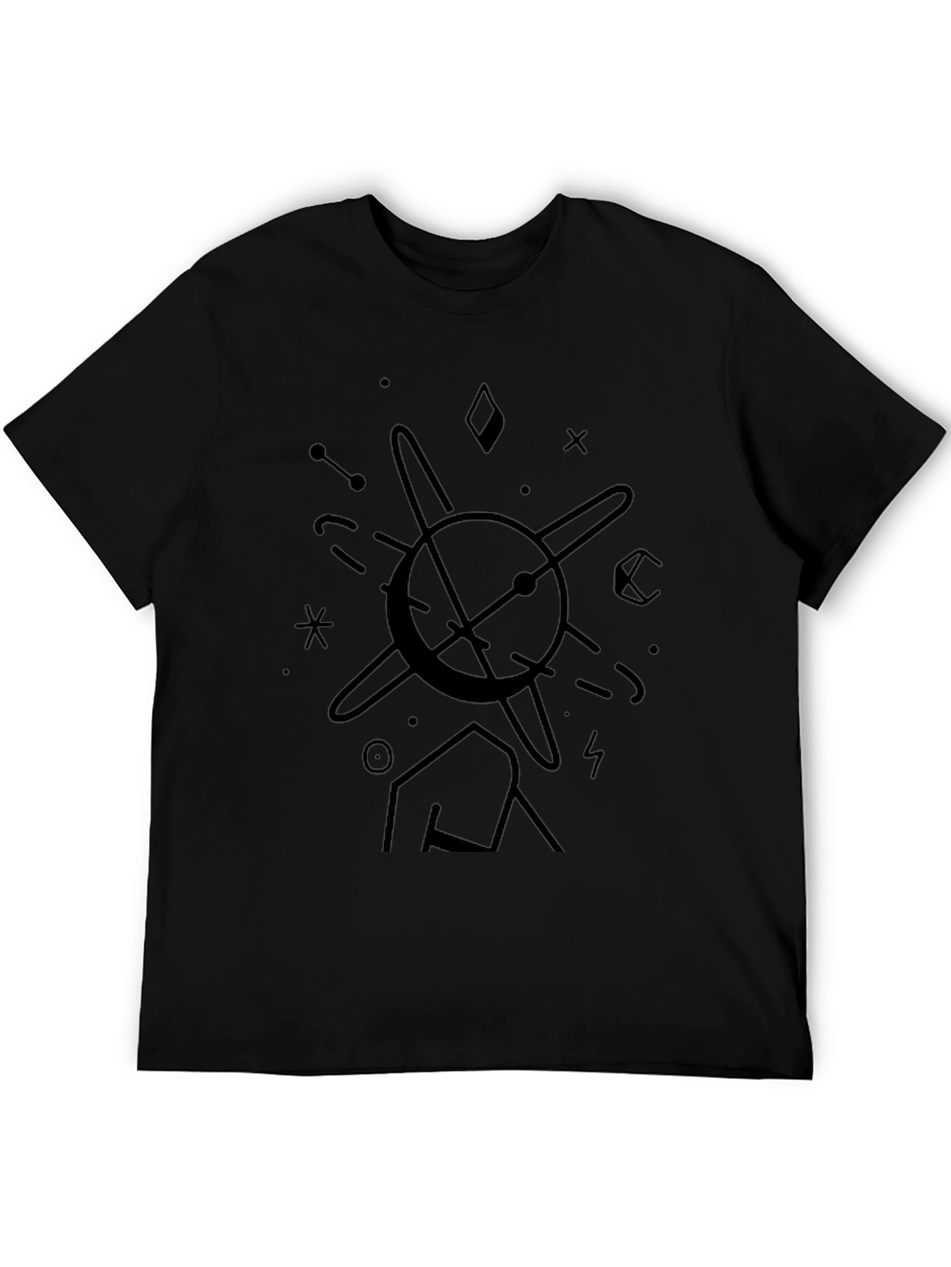 Abstract Graphic Black T-Shirt - Modern Art Tee