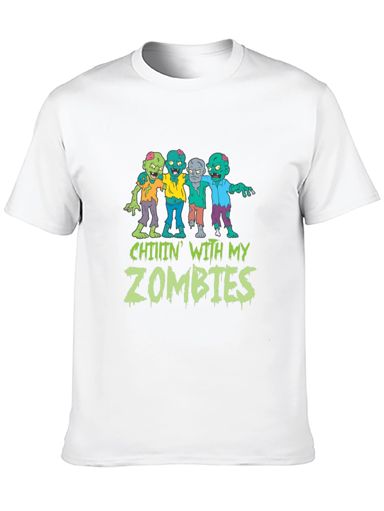 Chillin With My Zombies Graphic Tee - Halloween