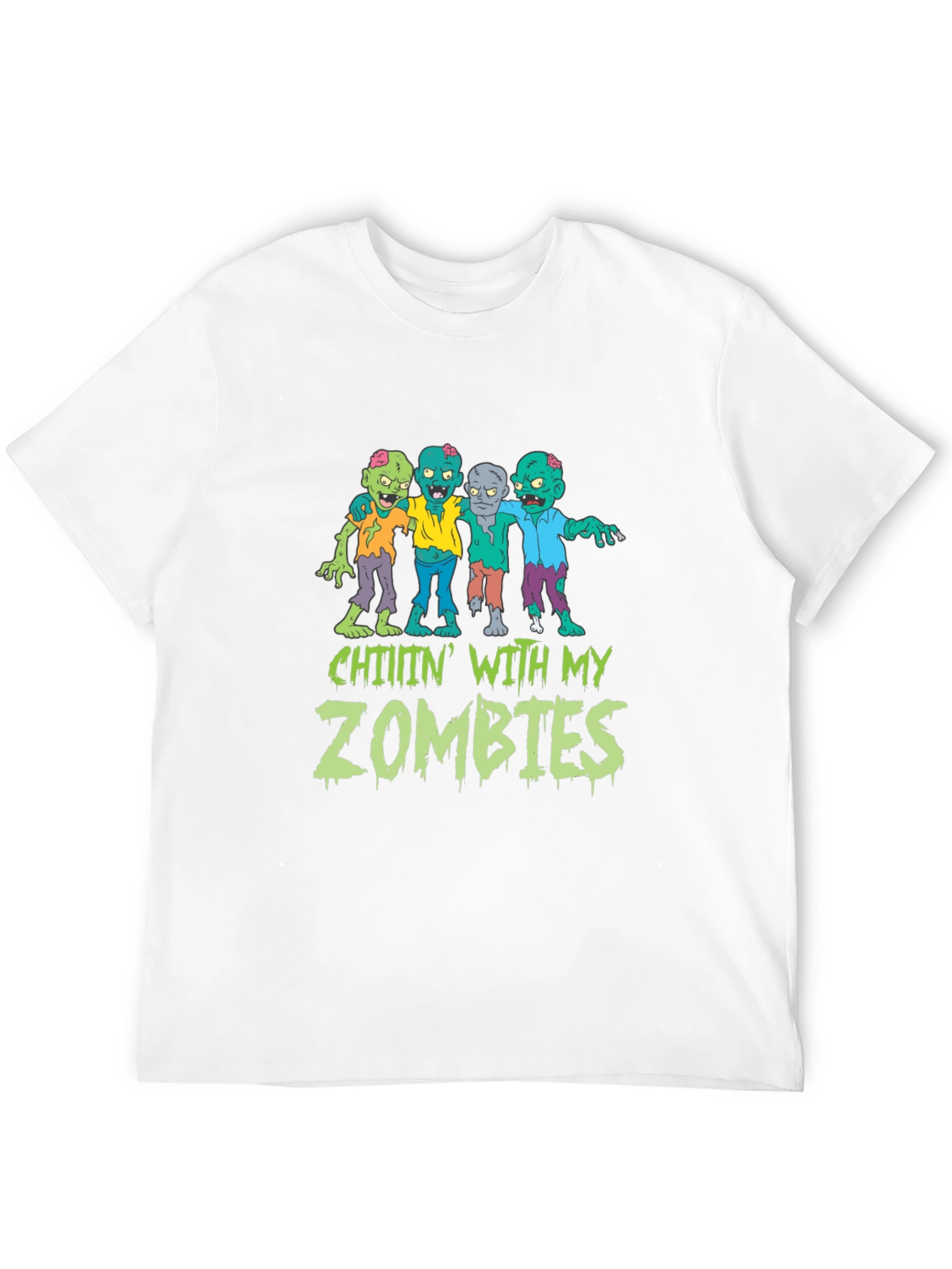 Chillin With My Zombies Graphic Tee - Halloween