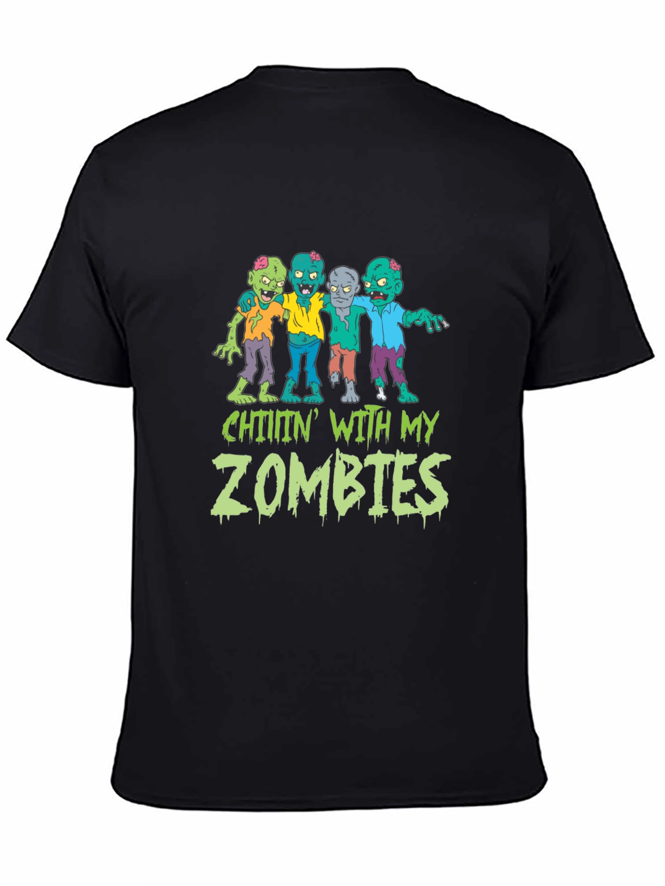 Chillin With My Zombies Graphic Tee - Halloween