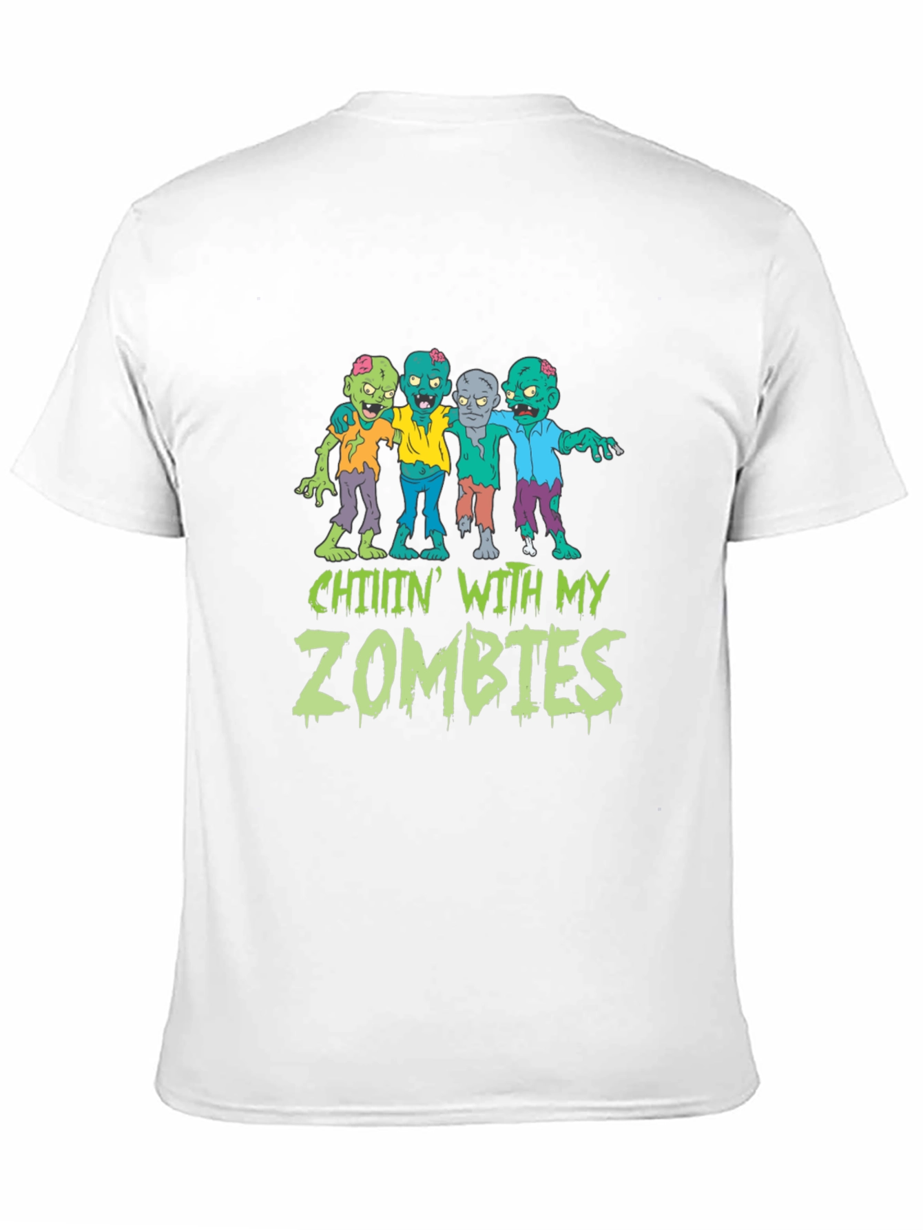 Chillin With My Zombies Graphic Tee - Halloween