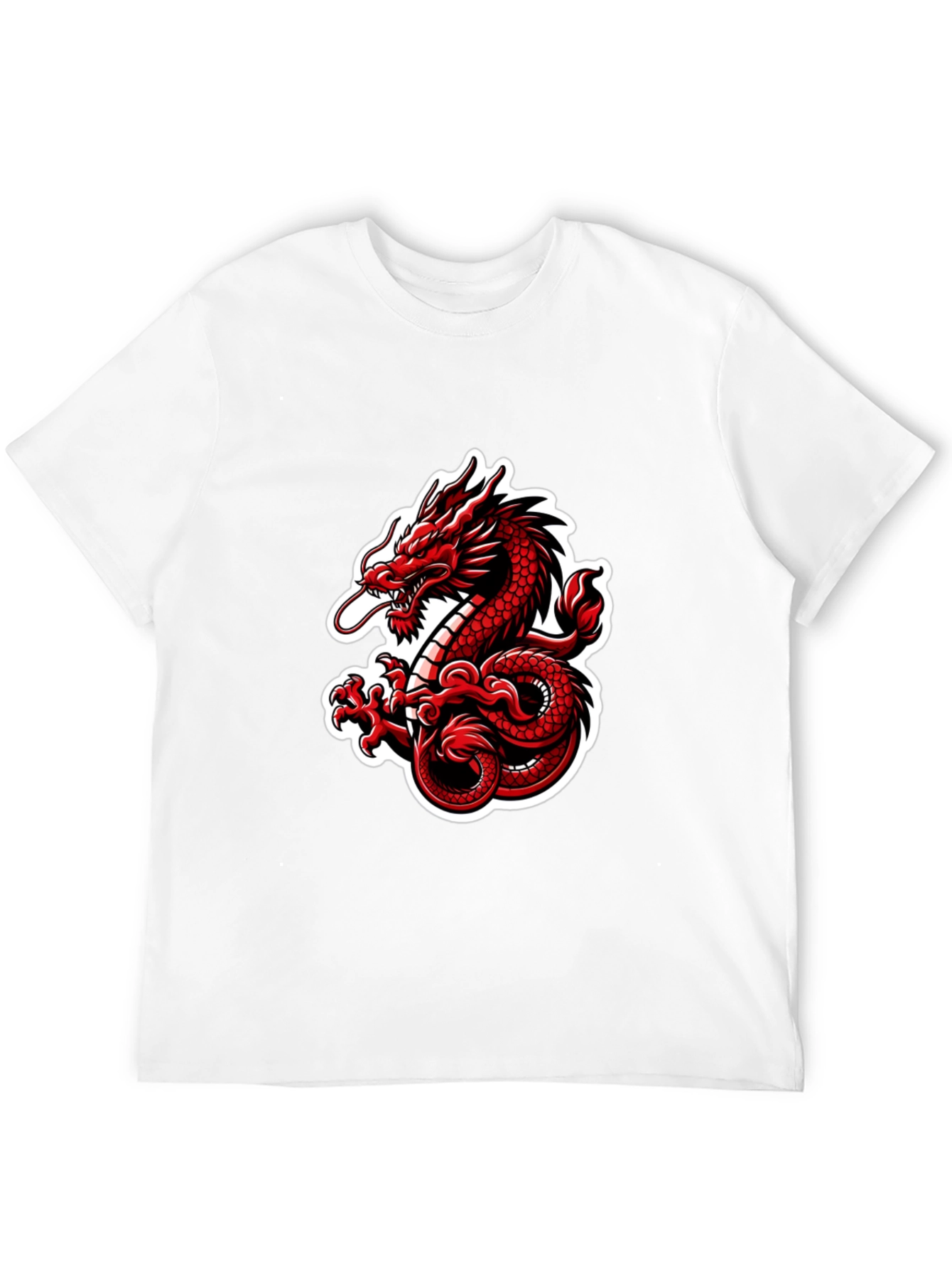 Red Dragon Graphic Black T-Shirt