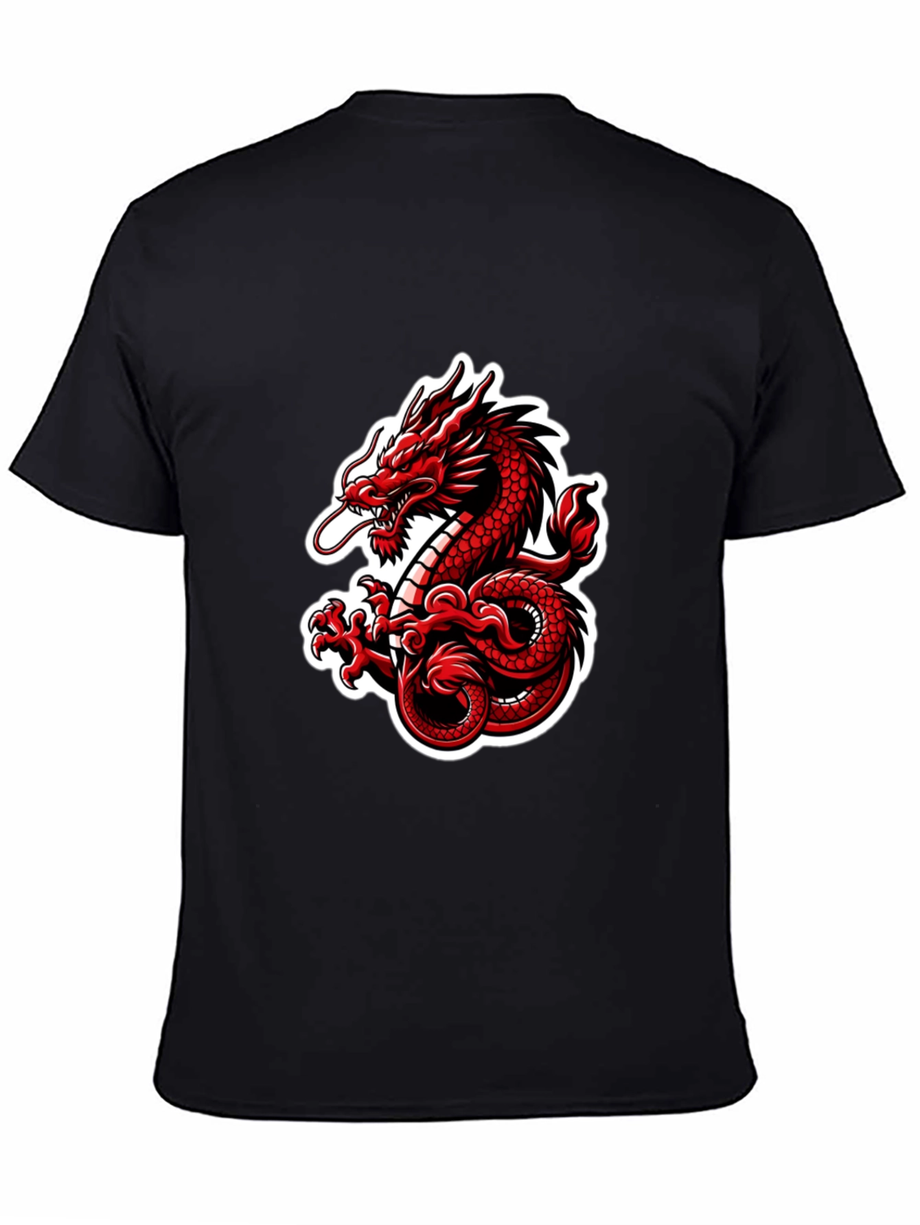 Red Dragon Graphic Black T-Shirt
