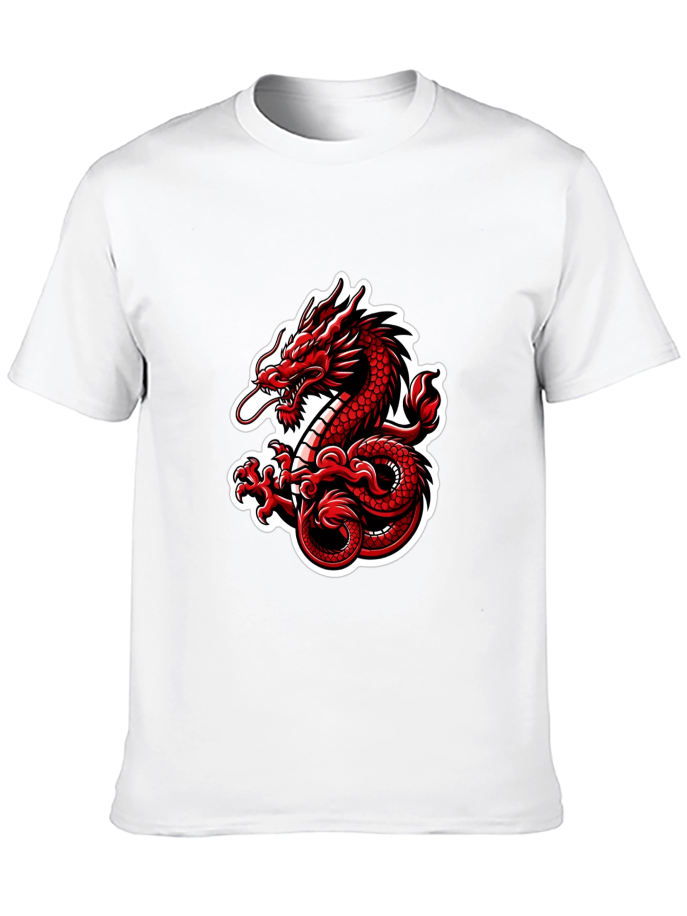 Red Dragon Graphic Black T-Shirt