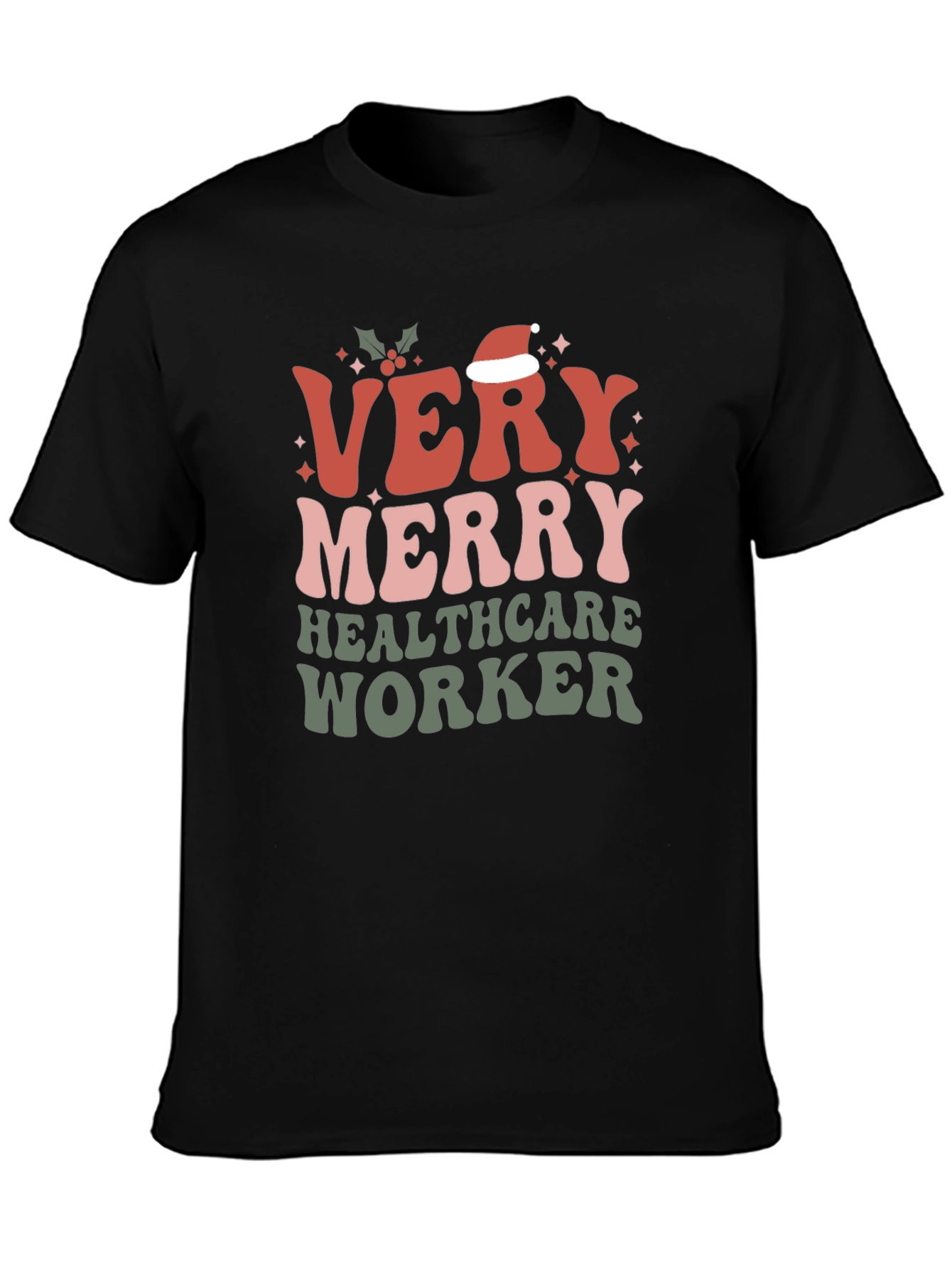 Very Merry Healthcare Worker Christmas T-Shirt