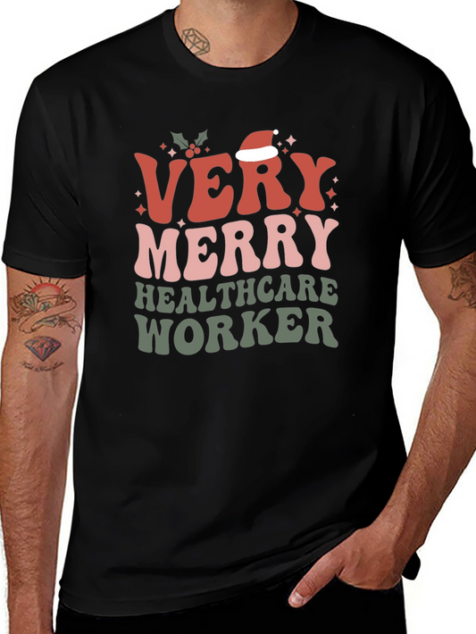 Very Merry Healthcare Worker Christmas T-Shirt