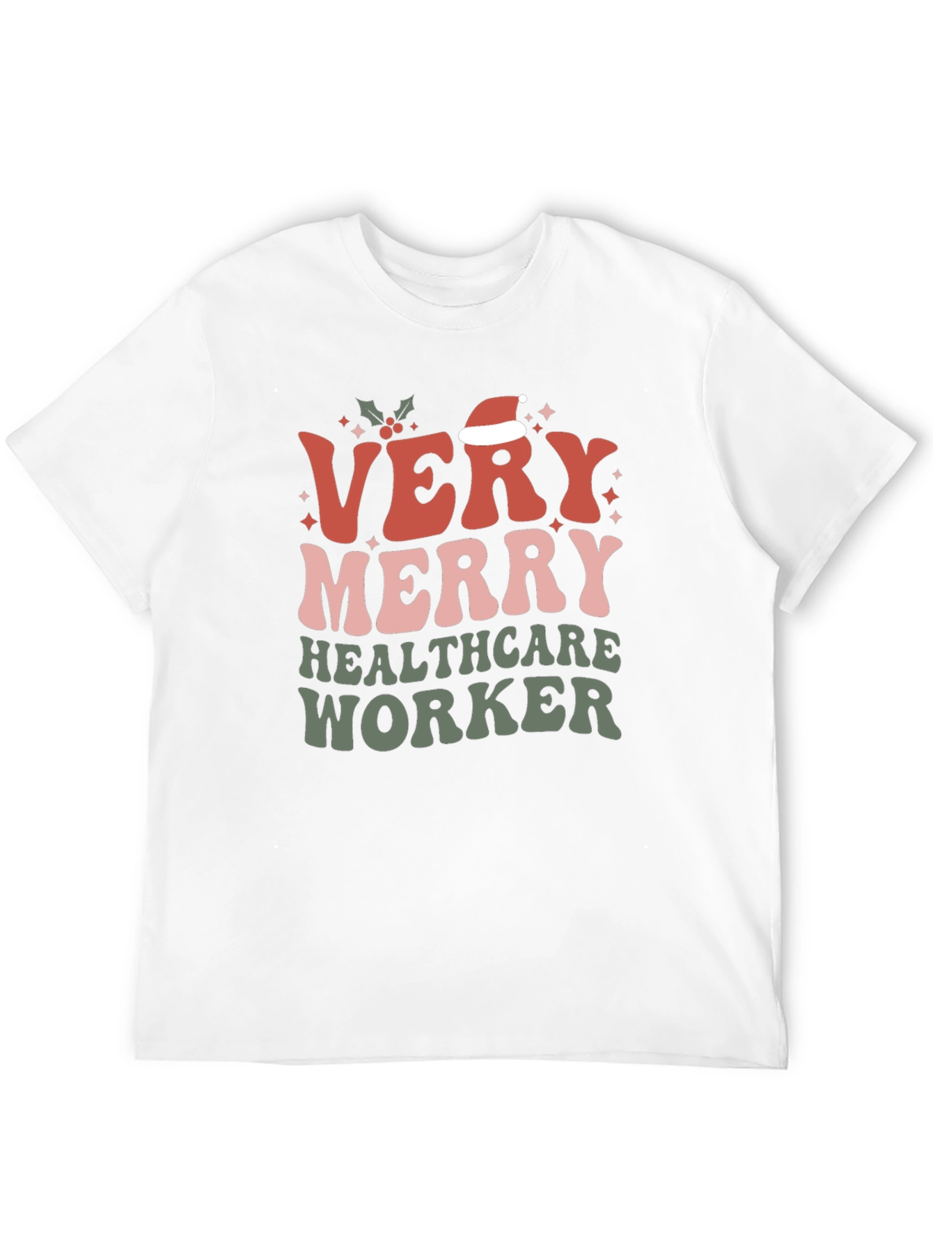 Very Merry Healthcare Worker Christmas T-Shirt