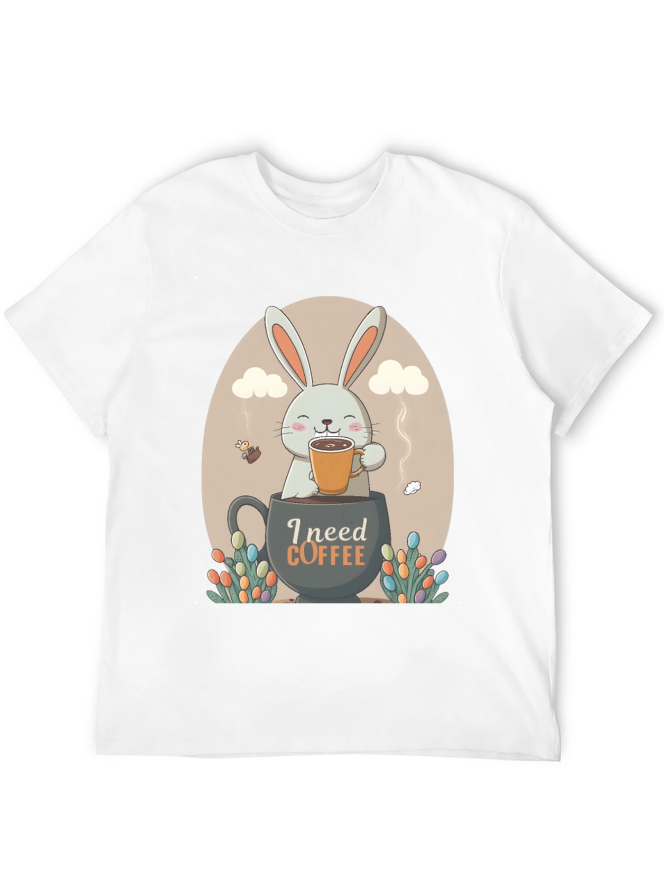 I Need Coffee Easter Bunny T-Shirt