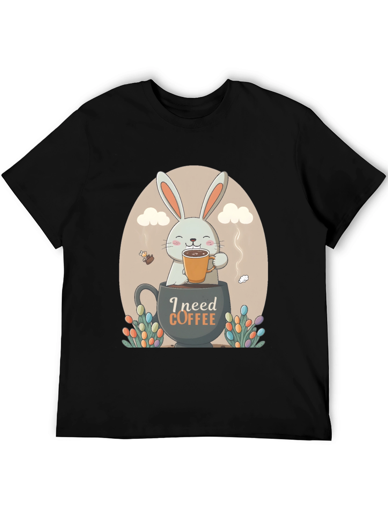 I Need Coffee Easter Bunny T-Shirt
