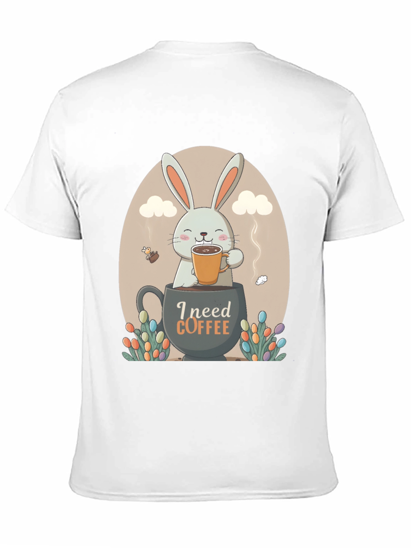 I Need Coffee Easter Bunny T-Shirt
