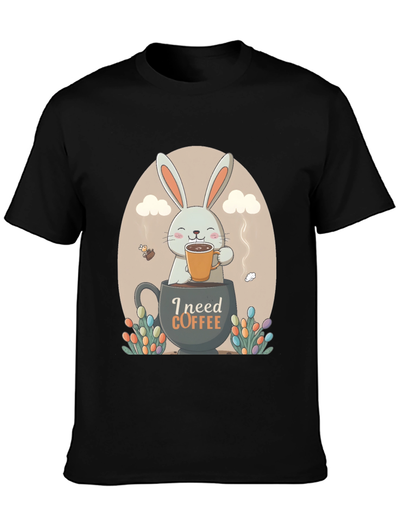 I Need Coffee Easter Bunny T-Shirt