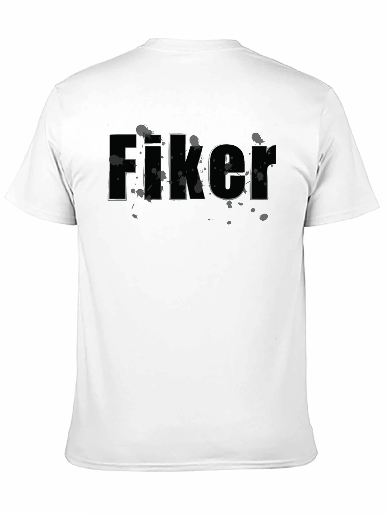 Mens Black Fiker Graphic Print T-Shirt