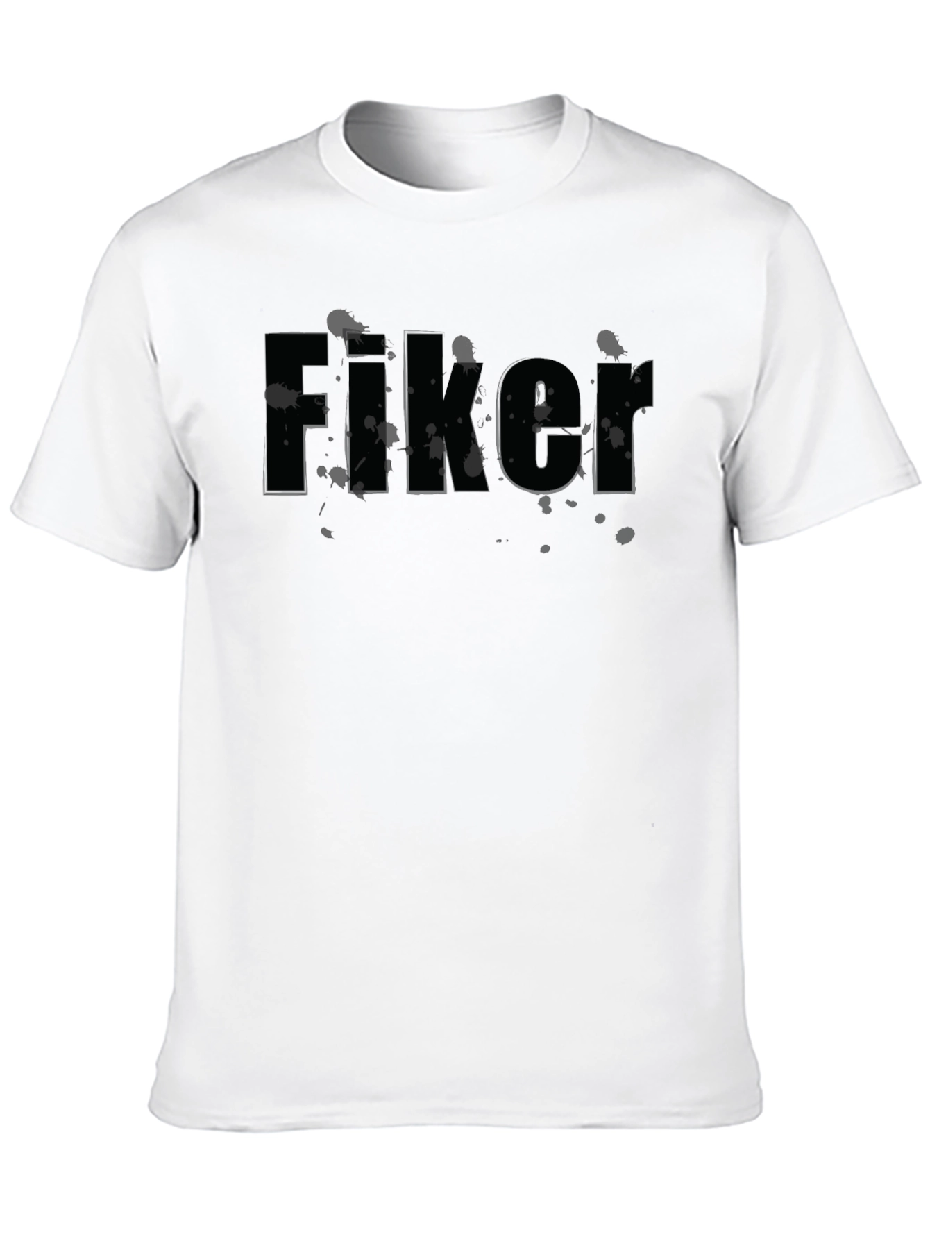 Mens Black Fiker Graphic Print T-Shirt