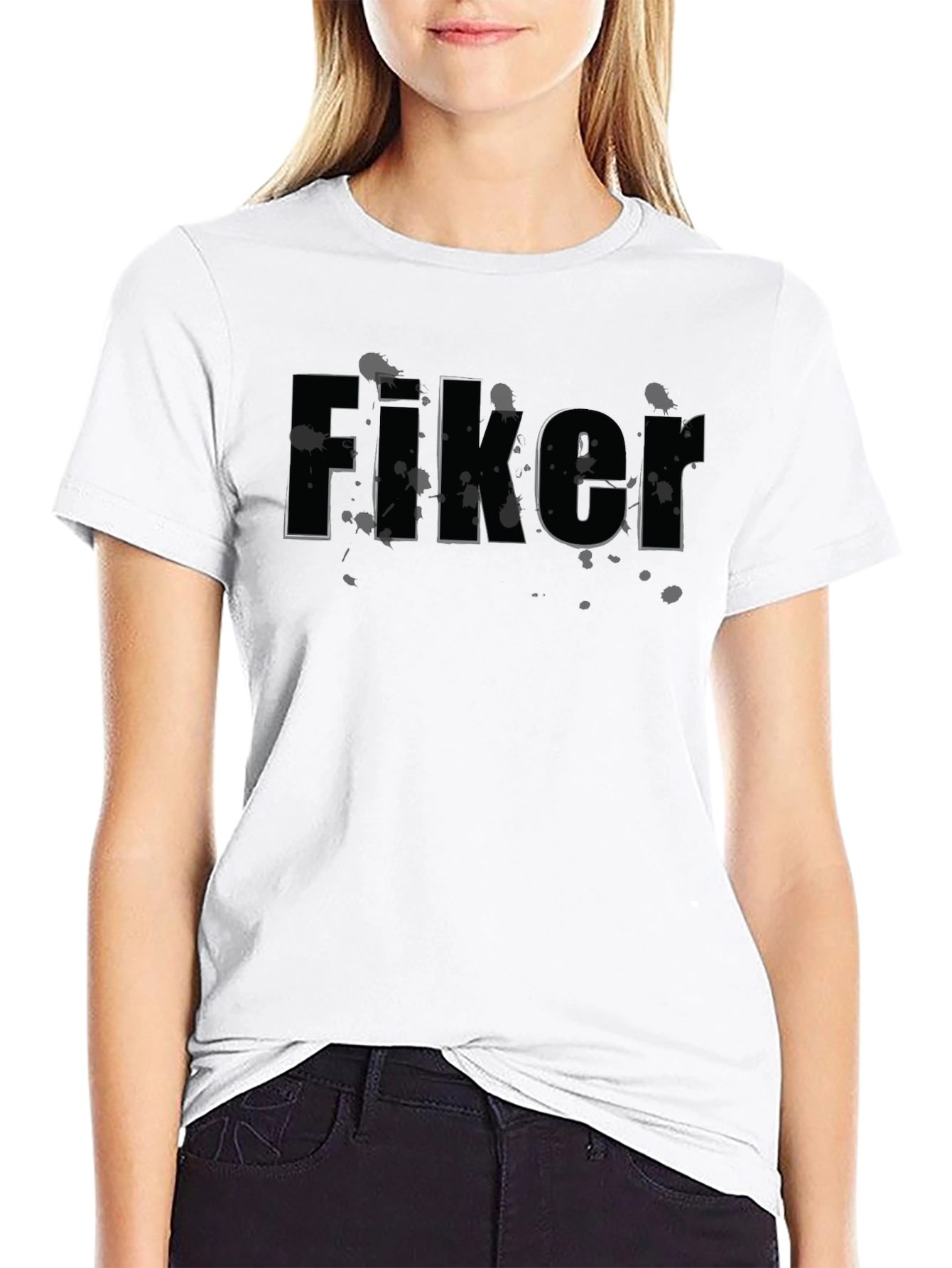 Mens Black Fiker Graphic Print T-Shirt