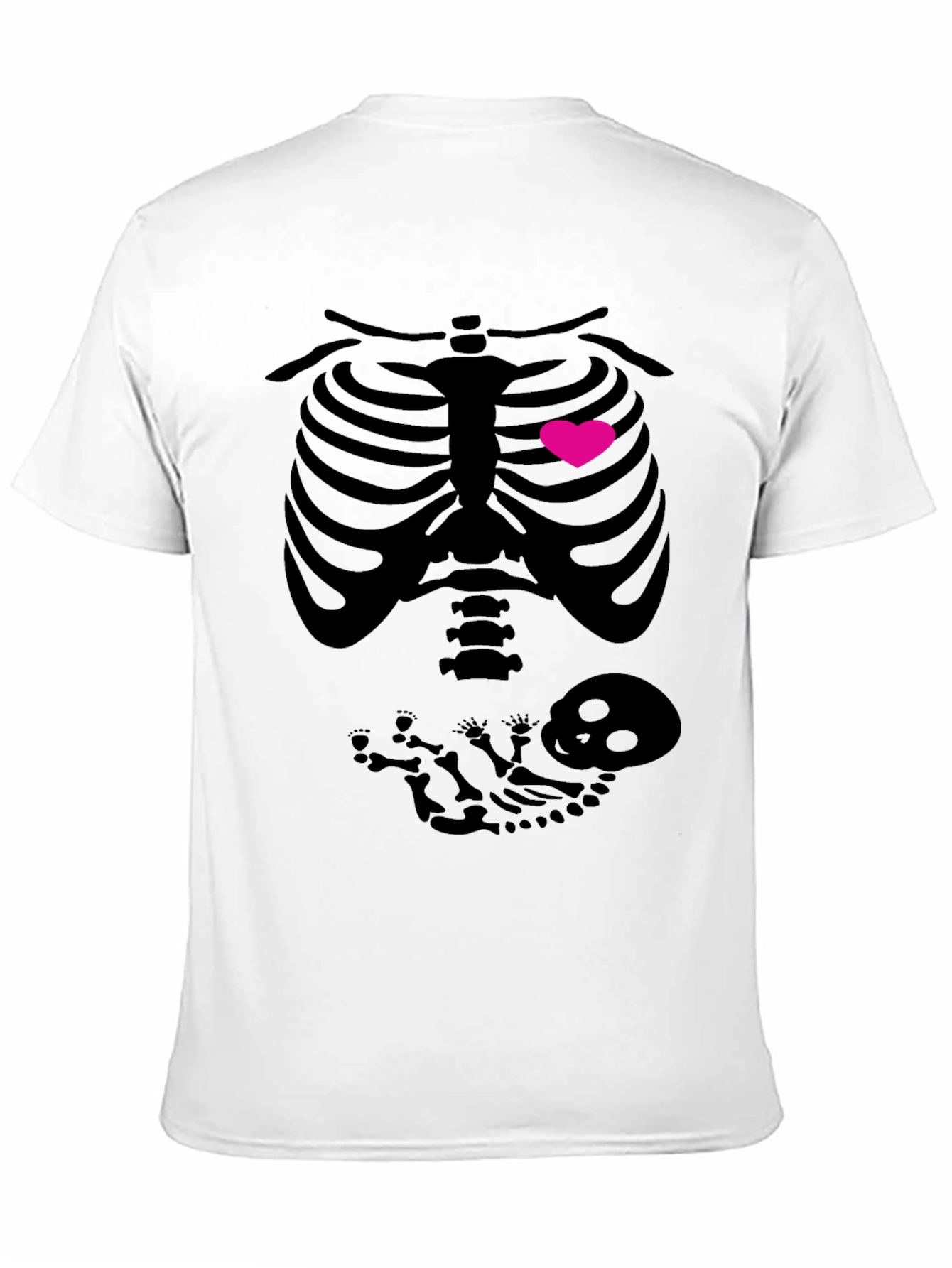 Halloween Pregnancy Skeleton Heart T-Shirt