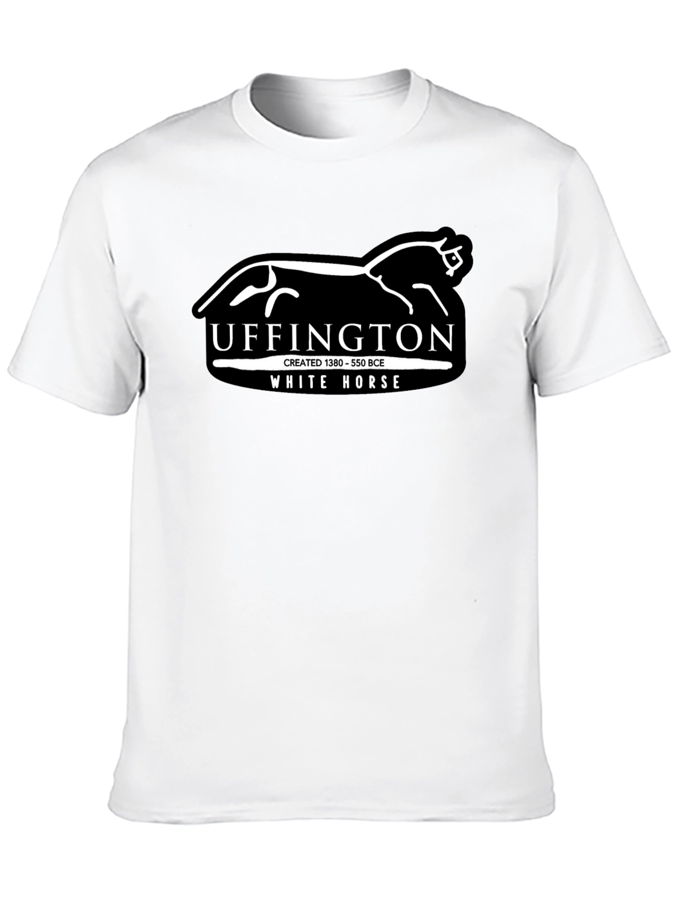 Uffington White Horse Black Graphic Tee