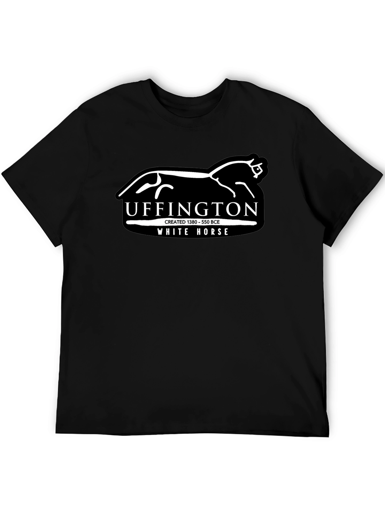 Uffington White Horse Black Graphic Tee