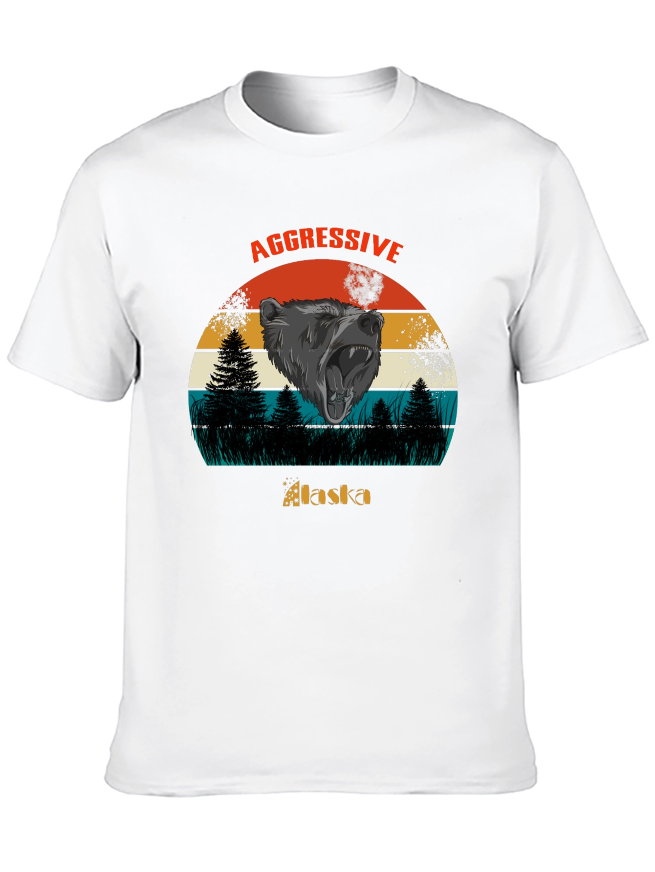 Aggressive Alaska Bear Graphic Tee
