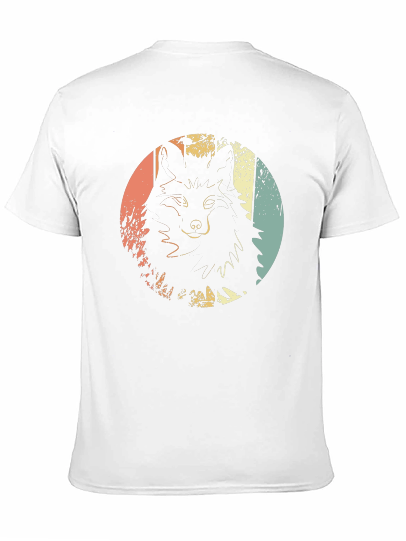 Retro Wolf Graphic Print Tee