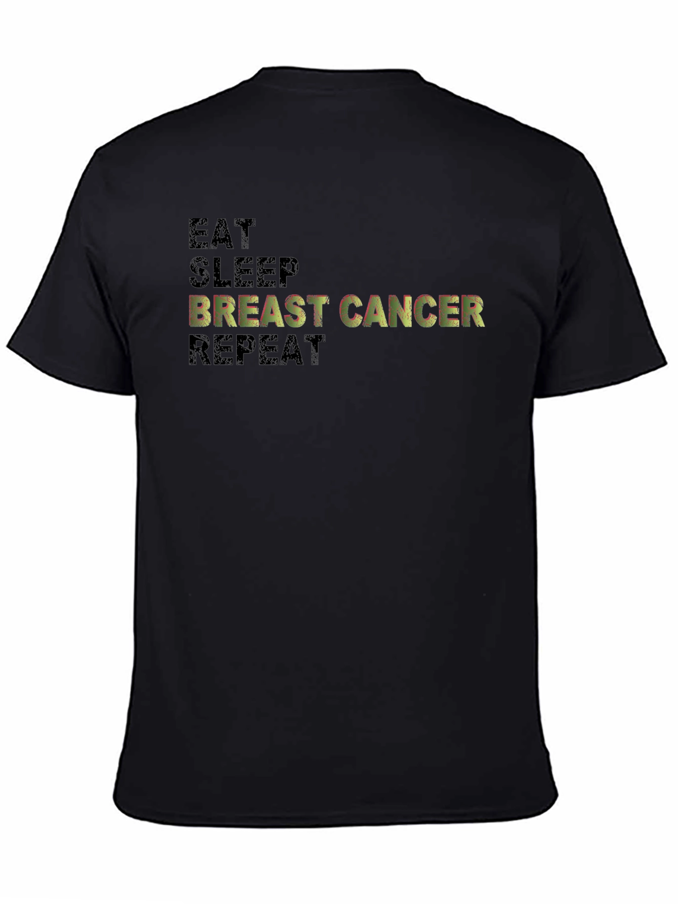 Eat Sleep Breast Cancer Repeat Graphic Tee
