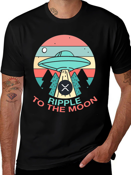 Ripple to the Moon UFO Graphic T-Shirt