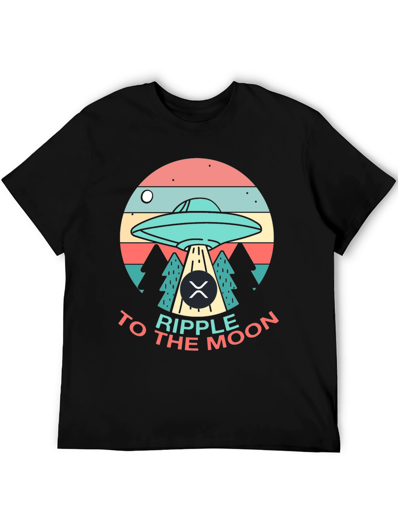 Ripple to the Moon UFO Graphic T-Shirt