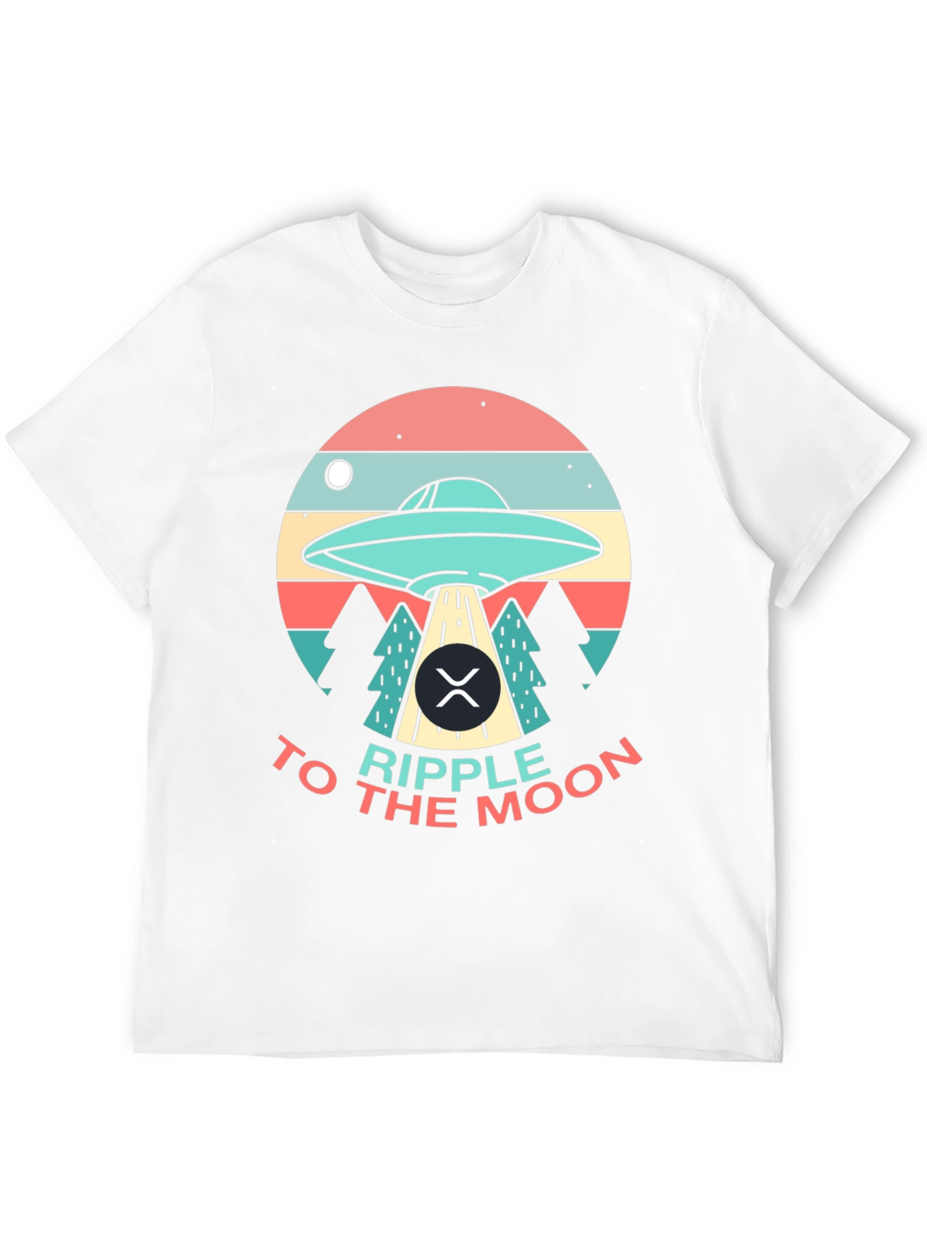 Ripple to the Moon UFO Graphic T-Shirt