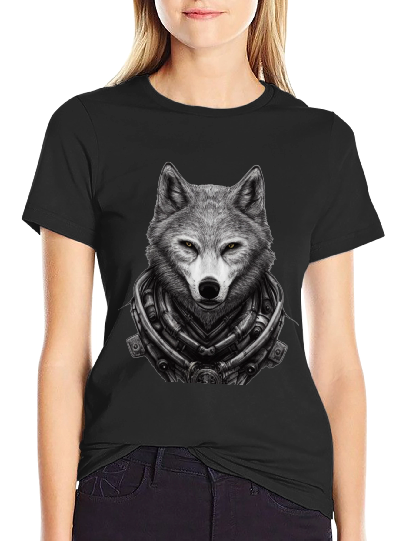 Wolf Cyberpunk T-Shirt - Unique Graphic Tee