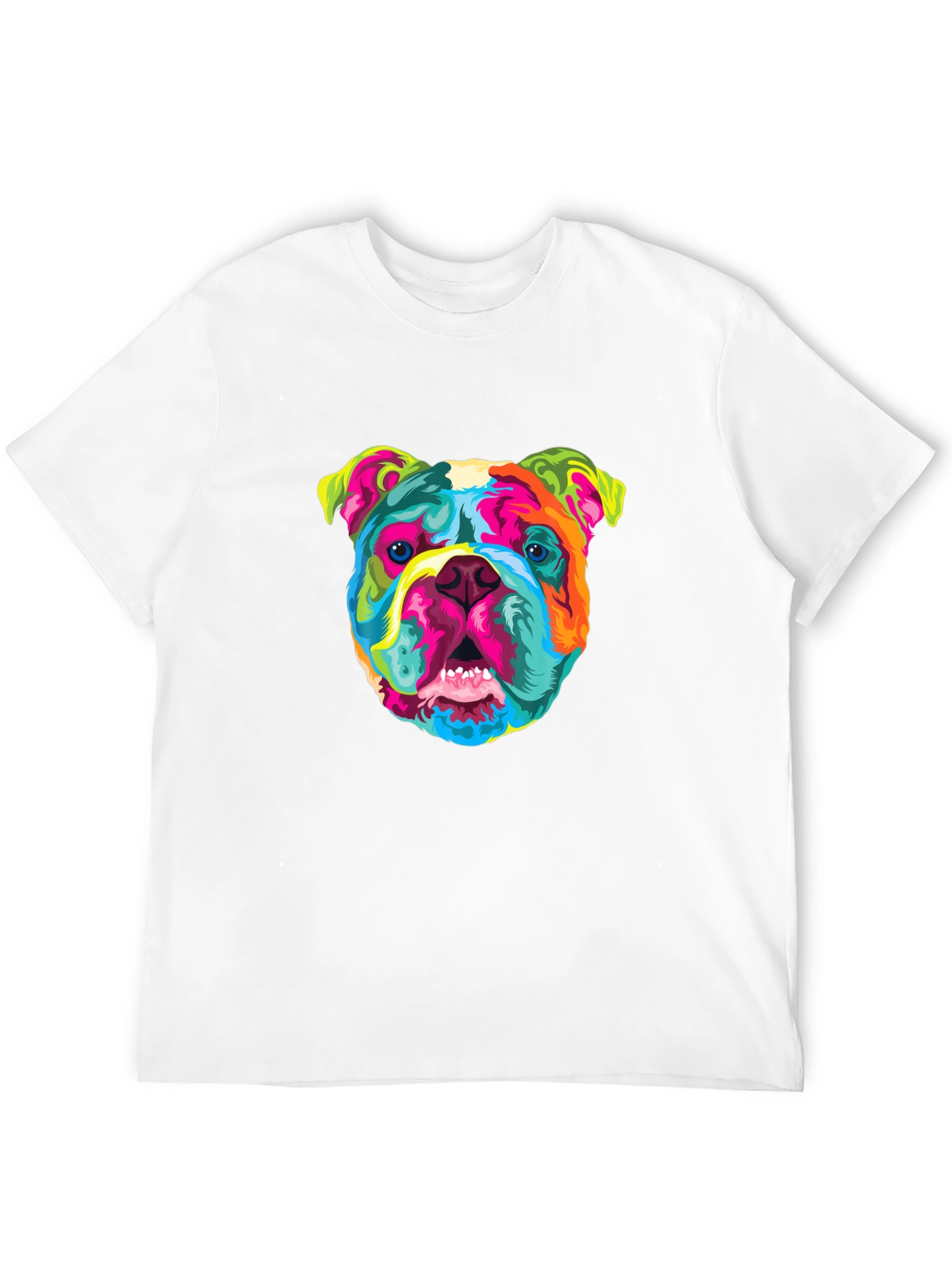 Vibrant Bulldog Graphic Tee - Cool Dog Lovers T-Shirt