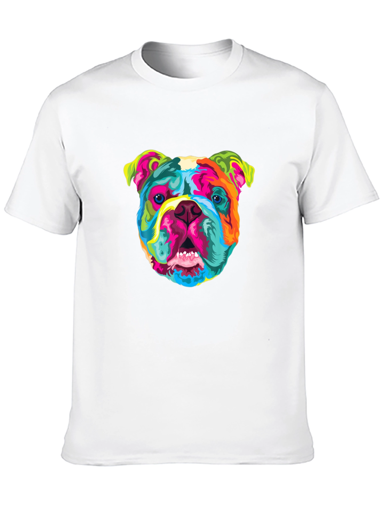 Vibrant Bulldog Graphic Tee - Cool Dog Lovers T-Shirt