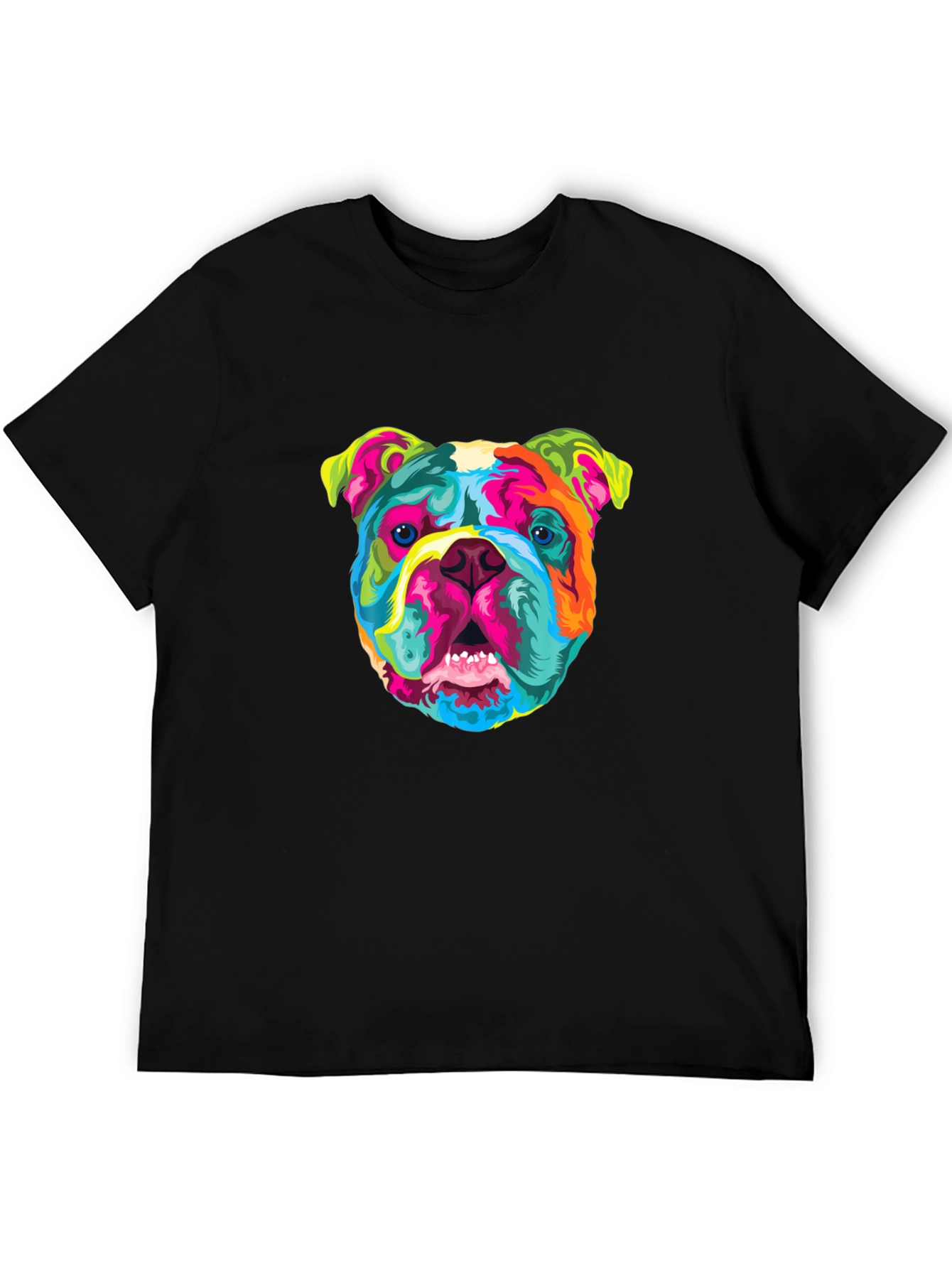 Vibrant Bulldog Graphic Tee - Cool Dog Lovers T-Shirt