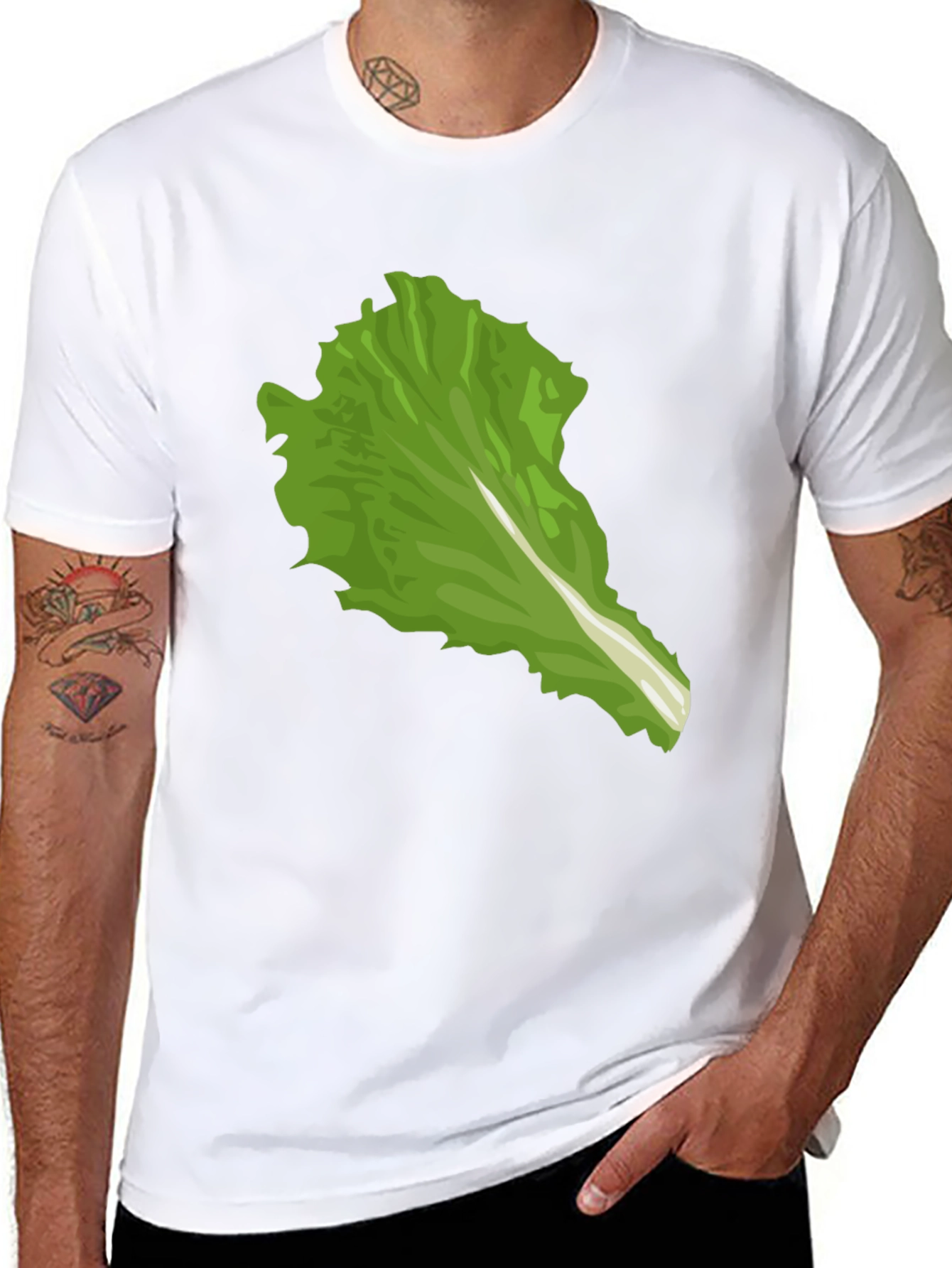 Lettuce Leaf Graphic Tee - Unique Food Lover Shirt