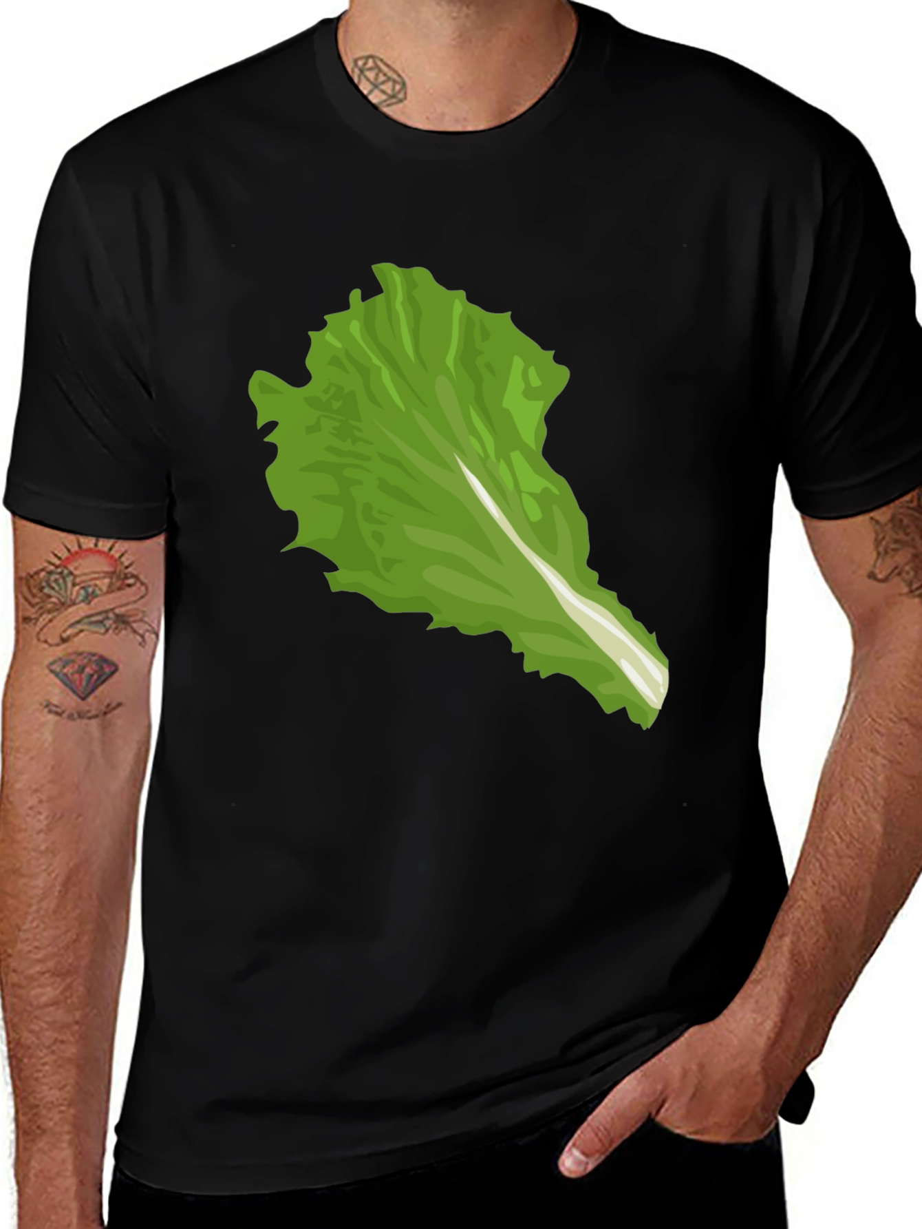 Lettuce Leaf Graphic Tee - Unique Food Lover Shirt