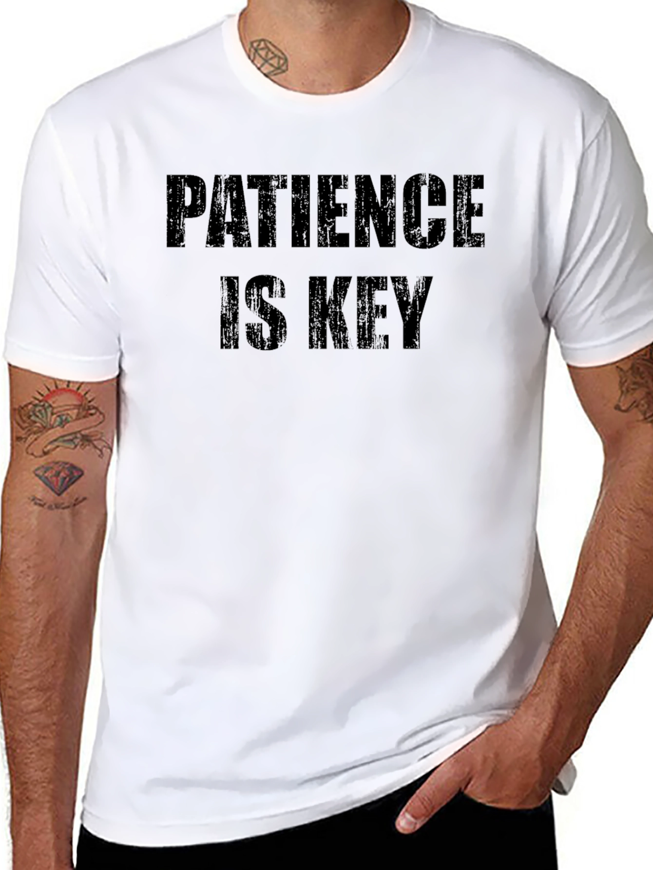 Patience Is Key Graphic Tee - Casual Comfort
