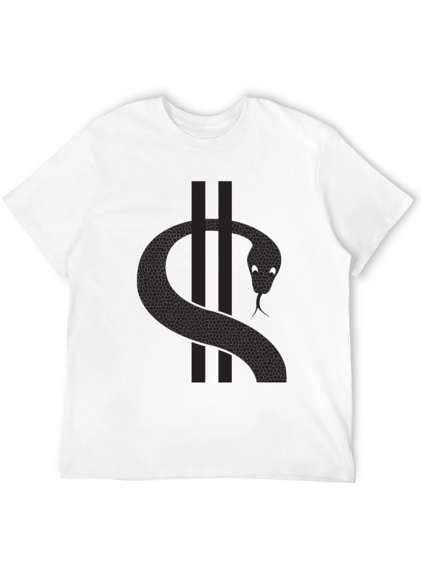 Mens Snake Dollar Sign Graphic T-Shirt