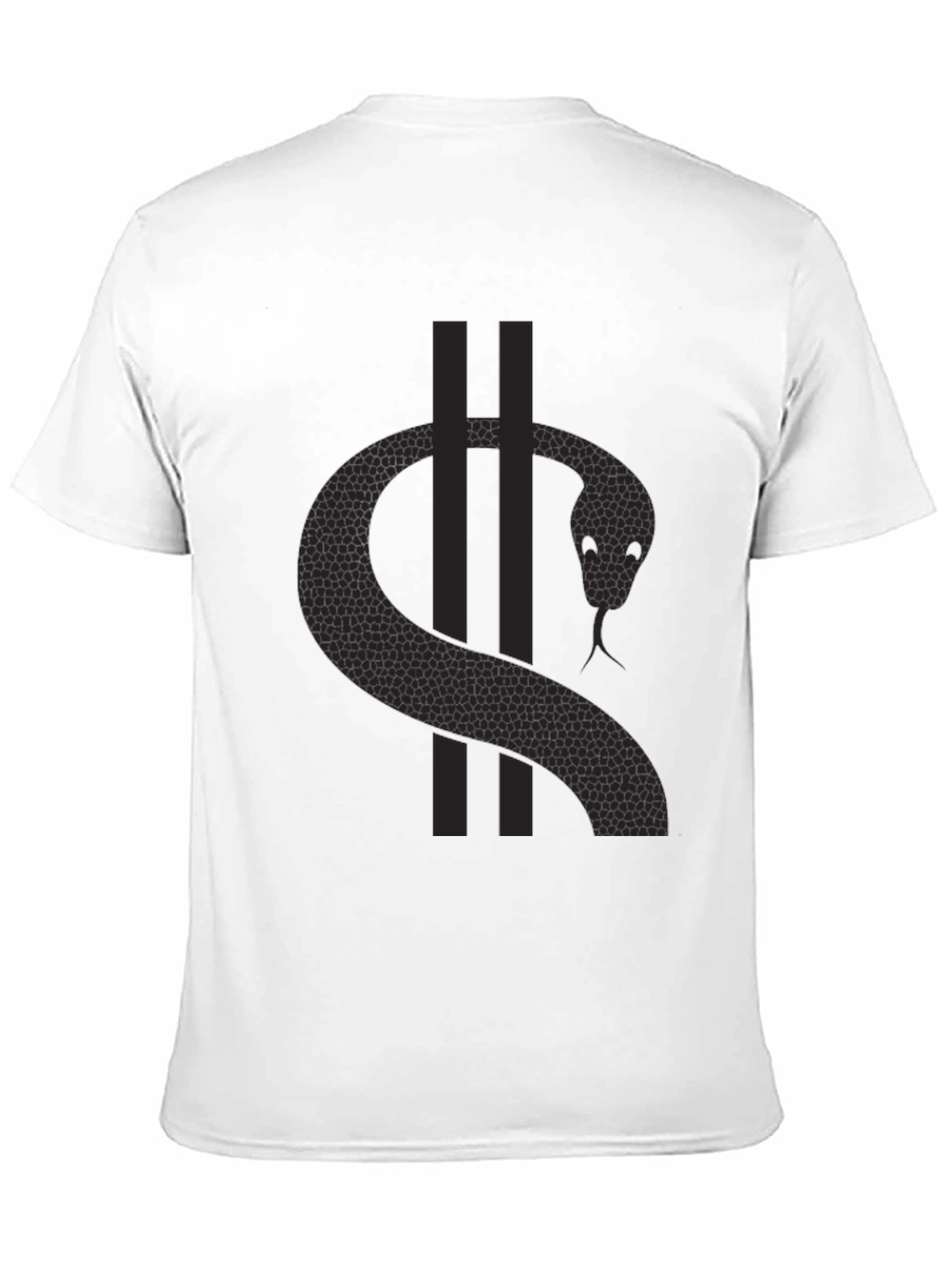 Mens Snake Dollar Sign Graphic T-Shirt
