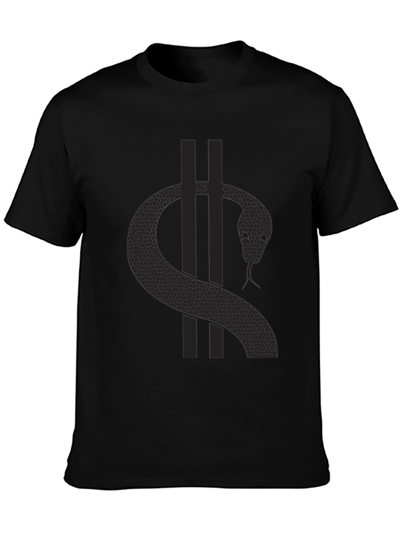 Mens Snake Dollar Sign Graphic T-Shirt